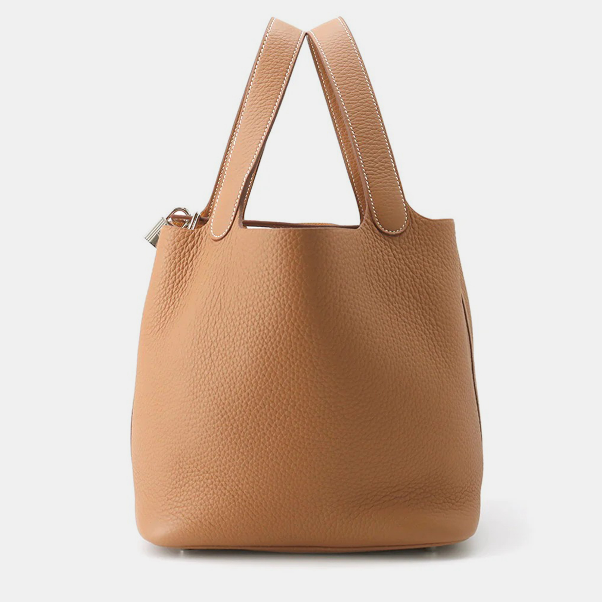 

Hermes Picotin Lock 22 Gold Taurillon Clemence Tote Bag
