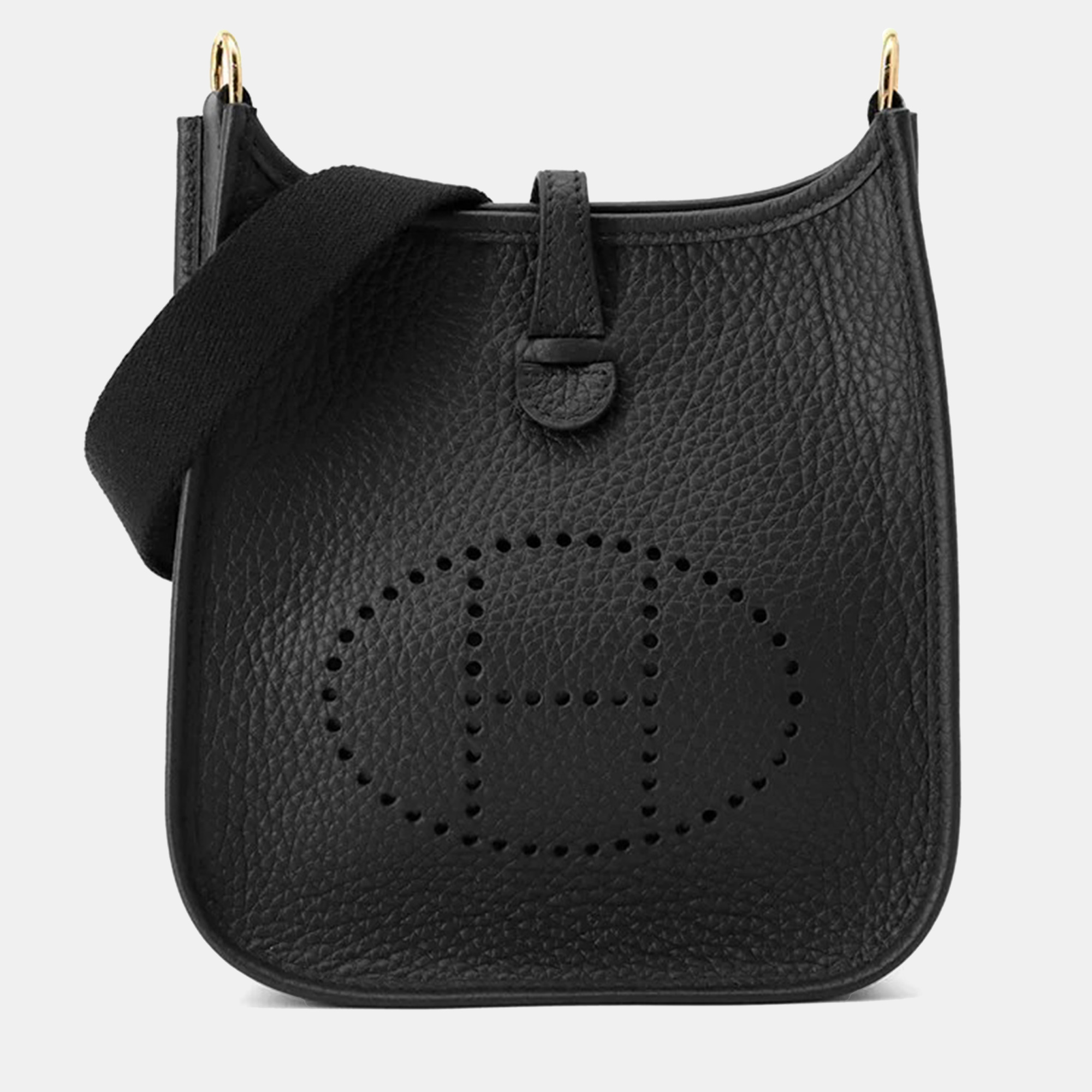 

Hermes Evelyne Amazon TPM Black Taurillon Clemence Leather Shoulder Bag