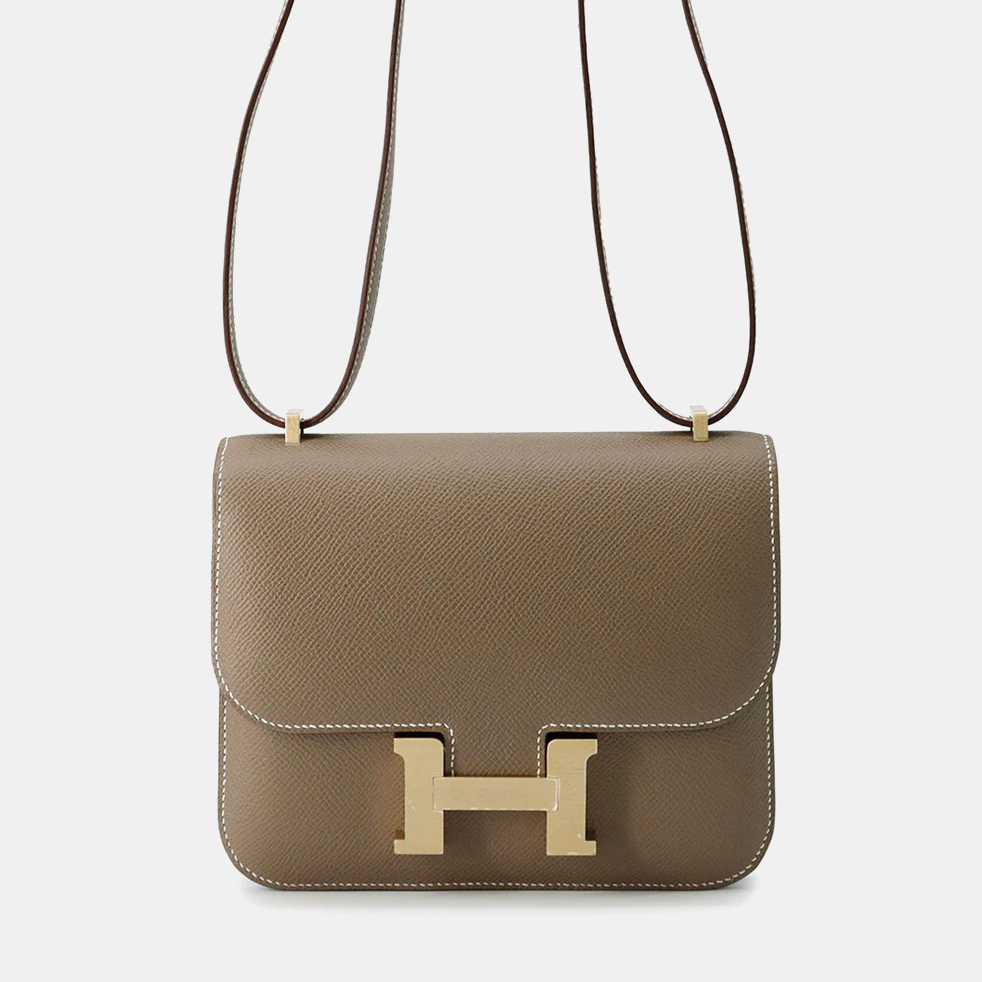 

Hermes Constance III Mini Etoupe Epsom Leather Shoulder Bag, Brown