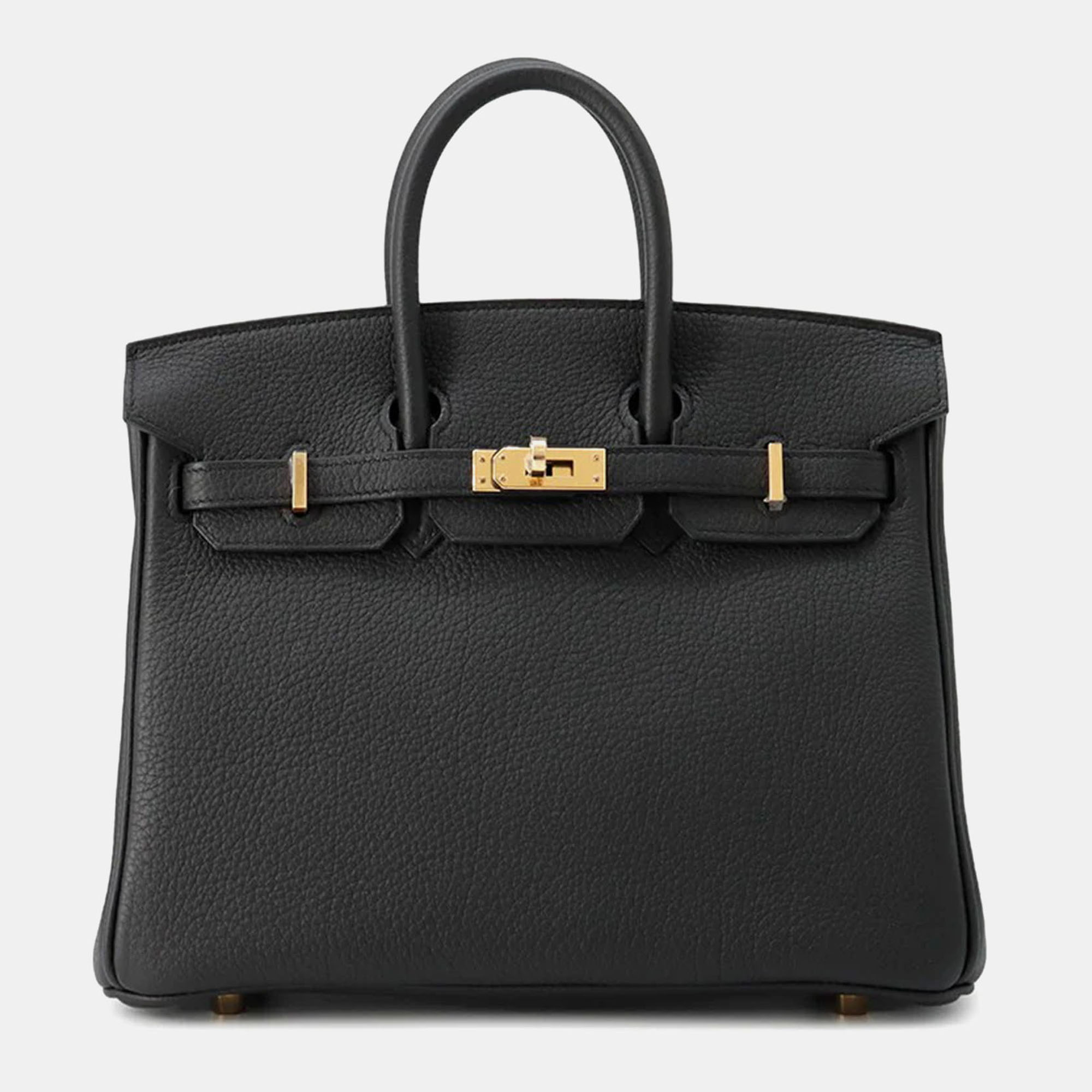 

Hermes Birkin 25 Black Togo Leather Top Handle Bag