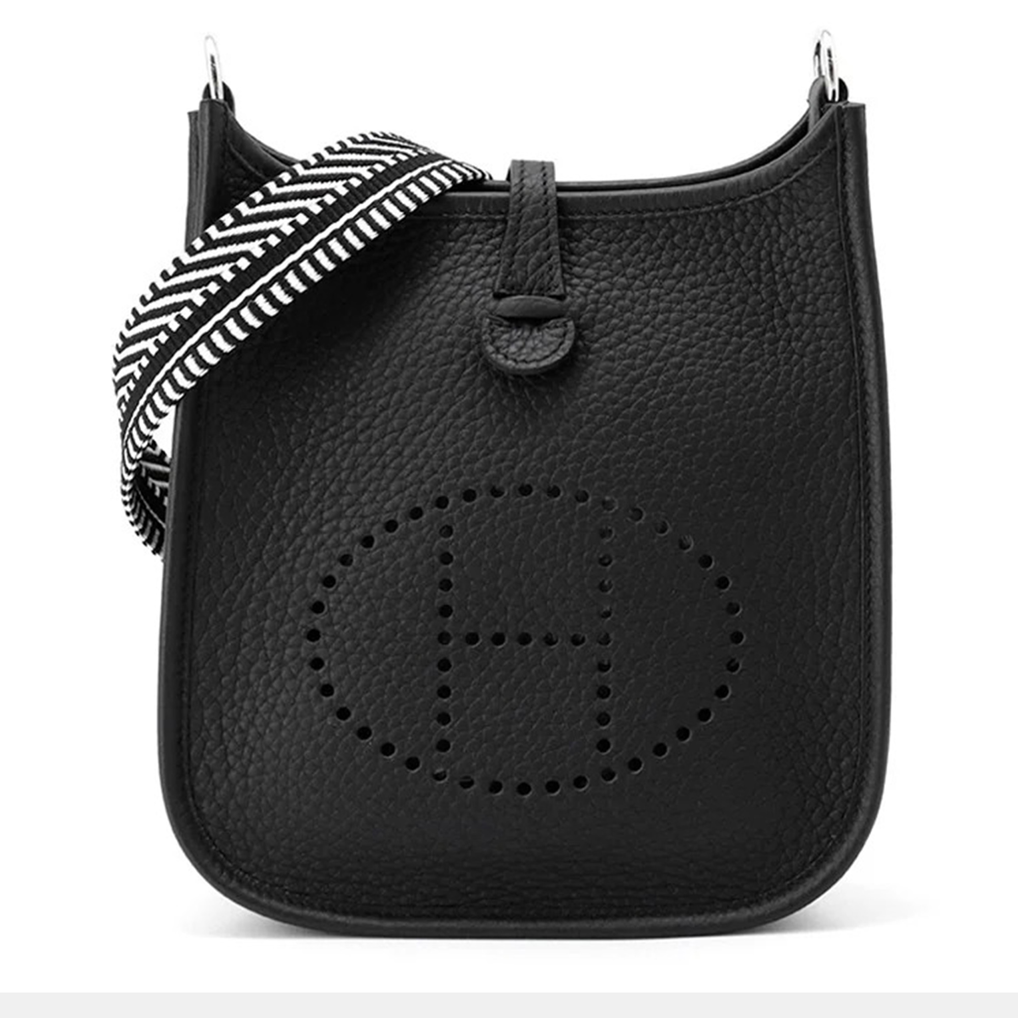 

Hermes Evelyne TPM Amazon Black White Sangle Zigzag Clemence Bag