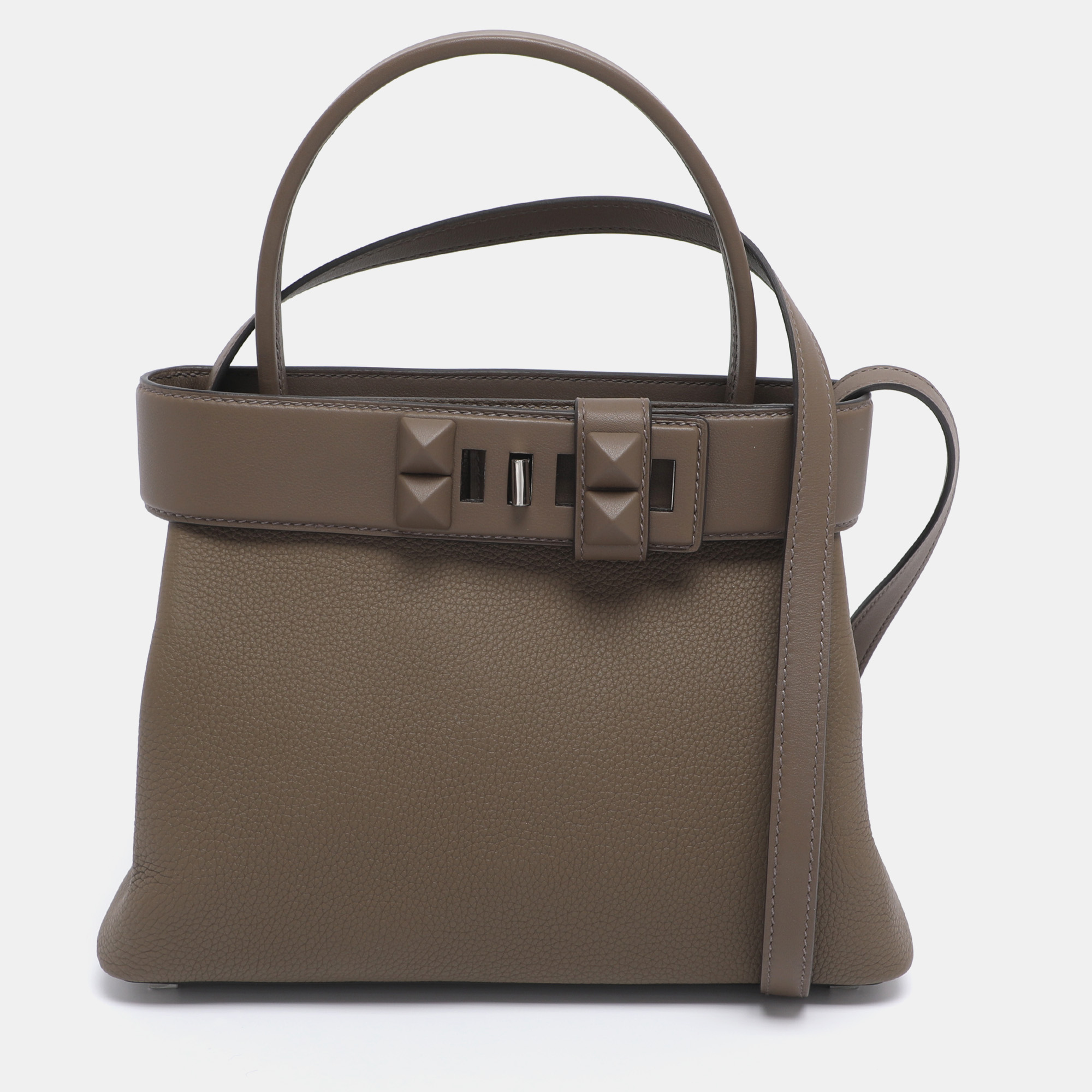 Pre-owned Hermes Hermès Beige Marfa Togo Leather Palladium Hardware Top Handle Bag In Sand