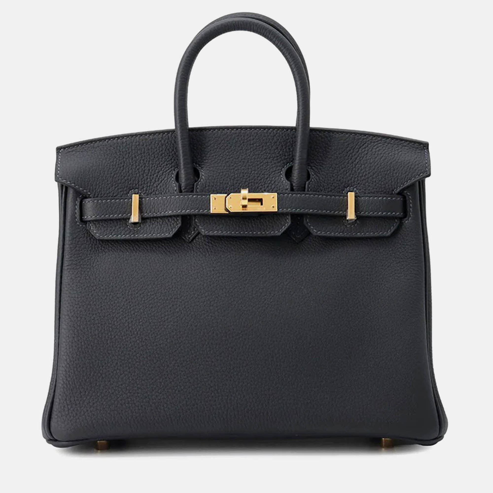 

Hermes Birkin 25 Caban Togo Leather Tote Bag, Black