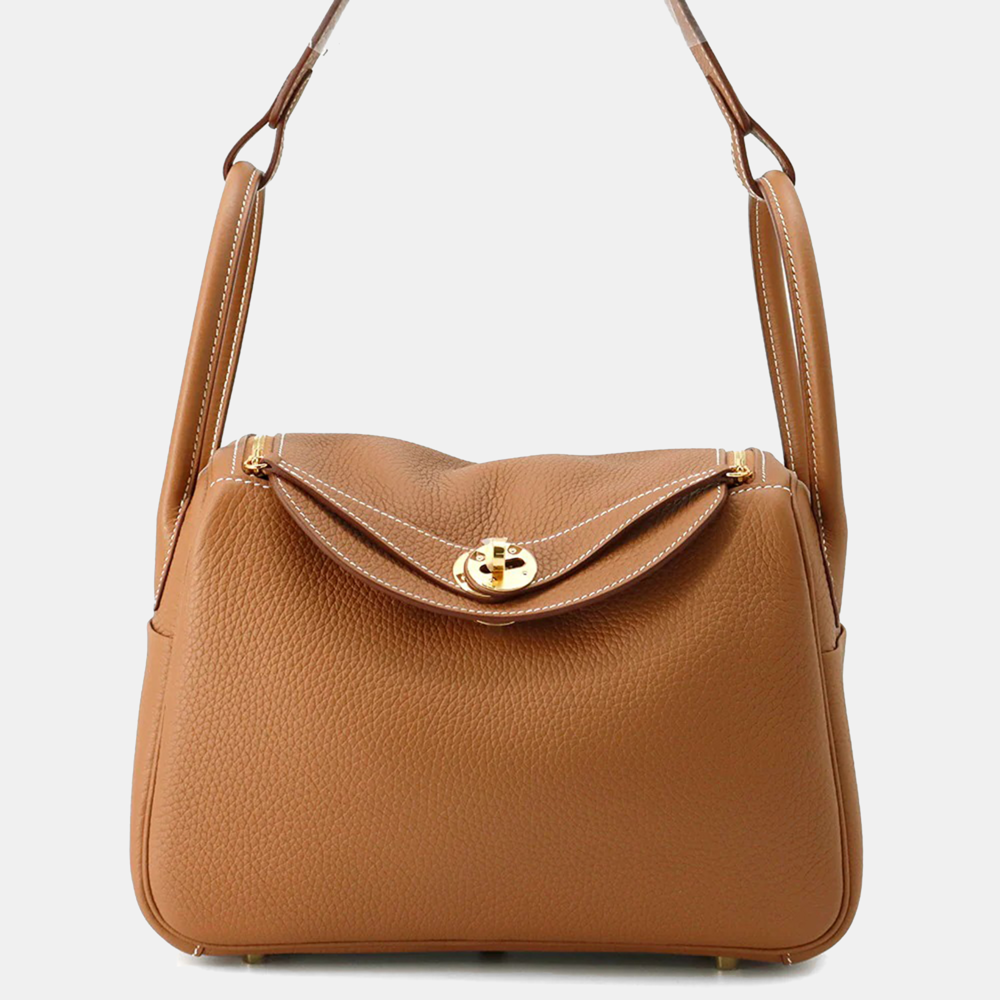 

Hermes Lindy 26 Gold Taurillon Clemence Shoulder Bag