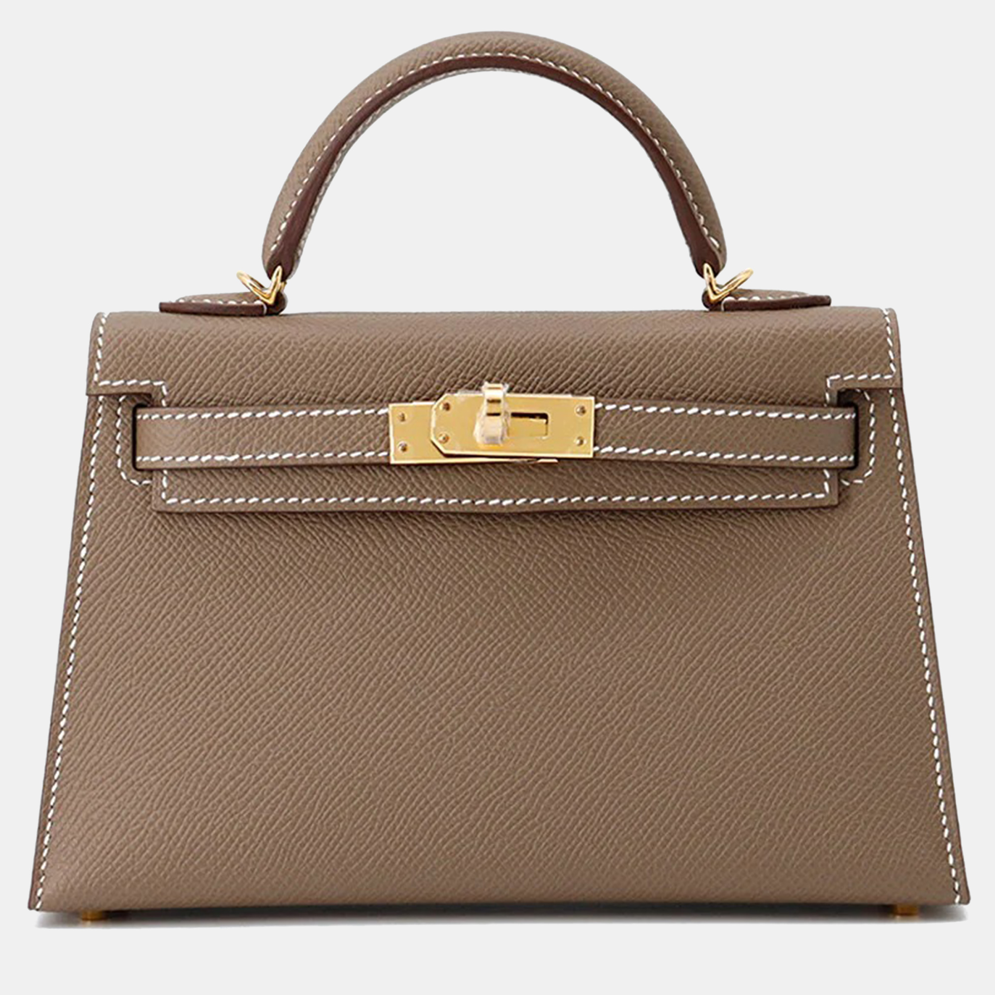 

Hermes Mini Kelly II Etoupe Epsom Handbag, Brown