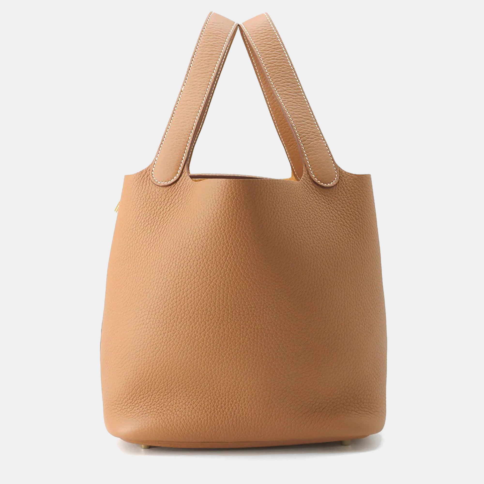 

Hermes Picotin Lock 22 Gold Taurillon Clemence Bucket Bag