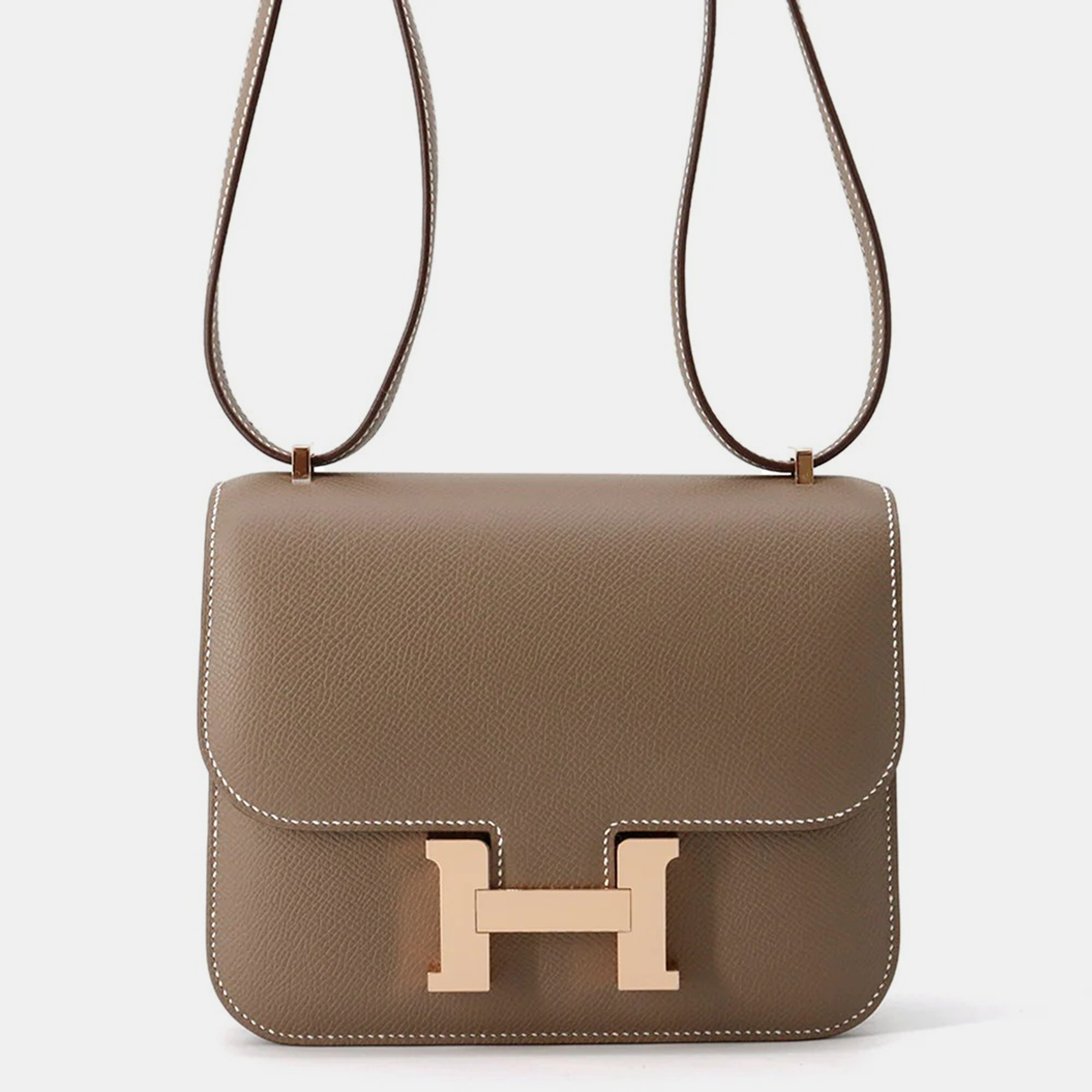

Hermes Constance III Miroir Mini Etoupe Epsom Shoulder Bag, Brown