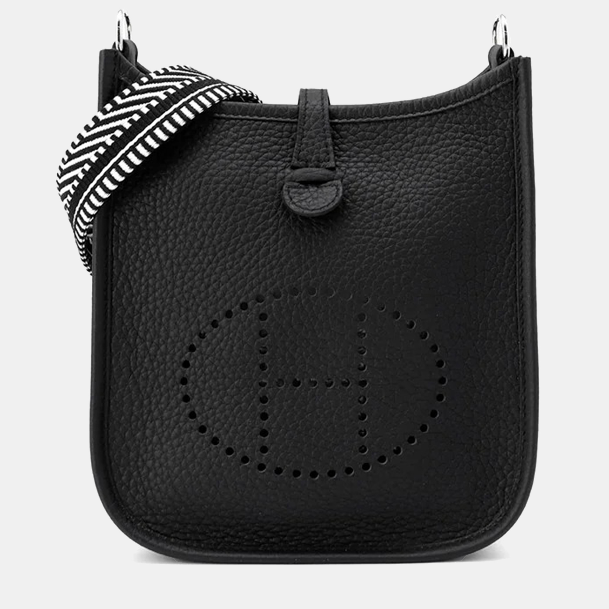 

Hermes Evelyne Amazon Zig Zag Long TPM Black Taurillon Clemence Crossbody Bag