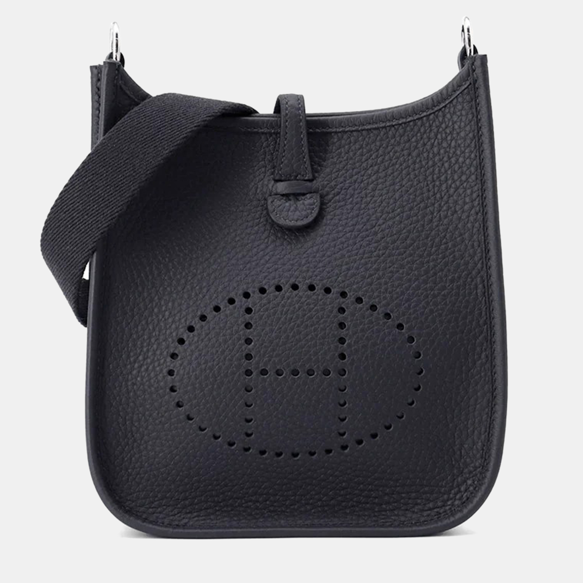 

Hermes Evelyne Amazon Long TPM Caban Taurillon Clemence Crossbody Bag, Black