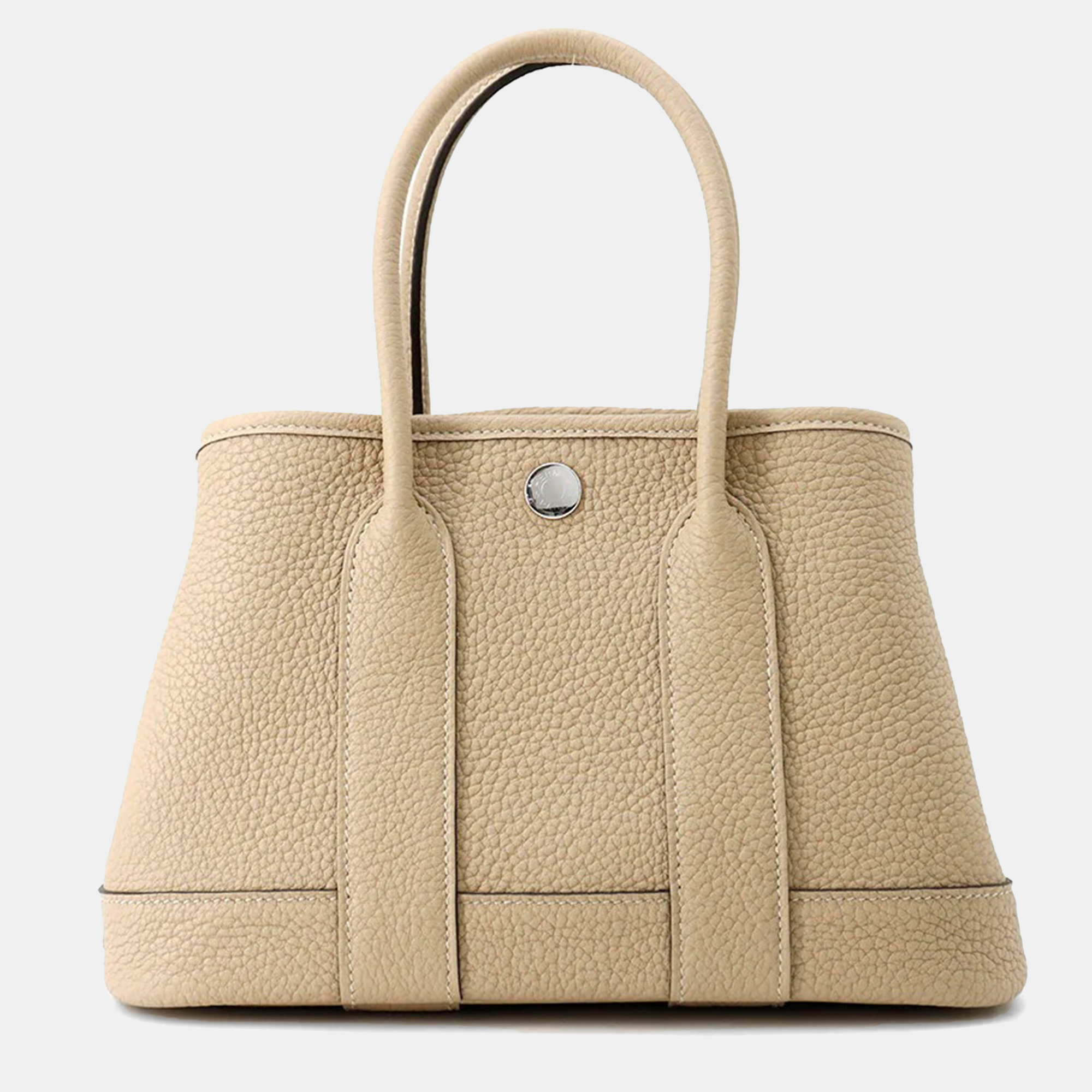 

Hermes Neo Garden 23 Trench Negonda Leather Tote Bag, Beige