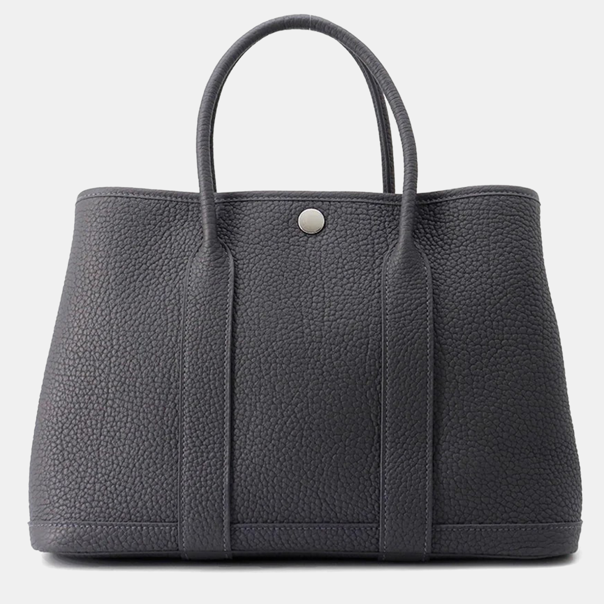 

HERMES Garden Party Ardoise Negonda Leather TPM, Black
