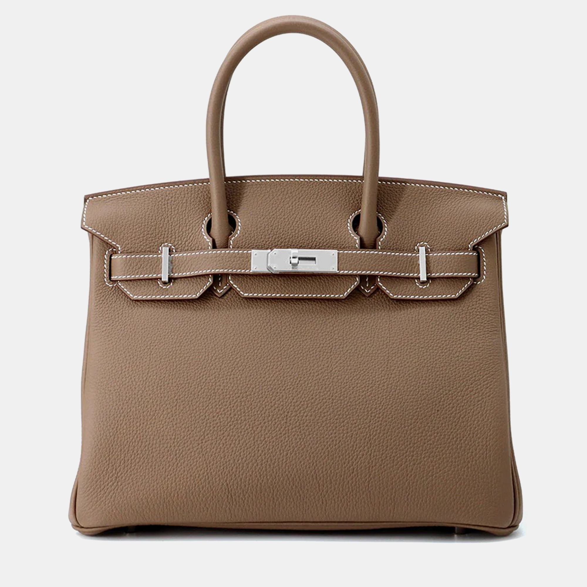 Pre-owned Hermes Birkin Etoupe Togo Leather Size 30 In Brown