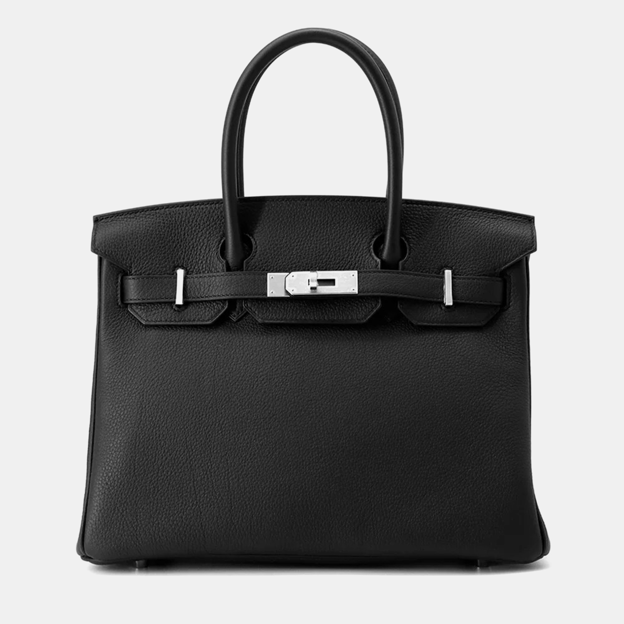 

Hermes 30 Birkin Black Togo Leather Bag