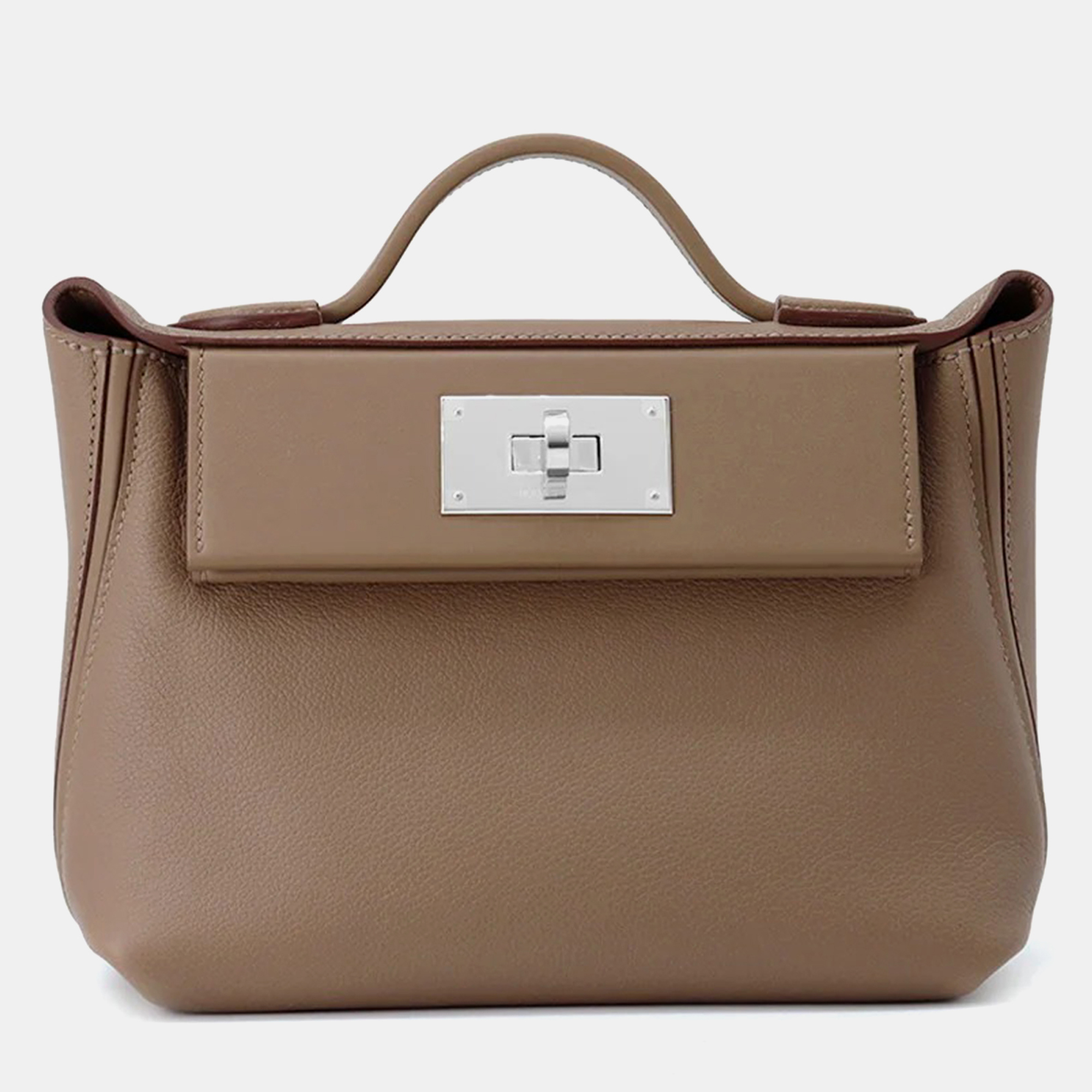 

Hermes Van Quatre Mini Etoupe Evercolor Swift Leather Shoulder Bag, Brown