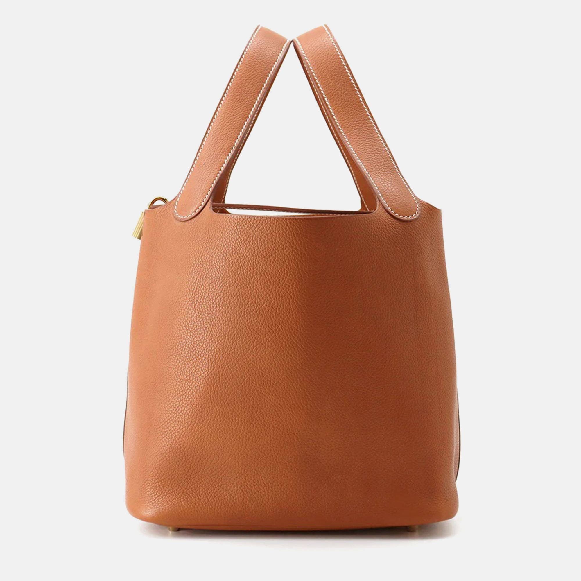 

Hermes Picotin Lock 22 Fauve Barenia Leather Tote Bag, Brown