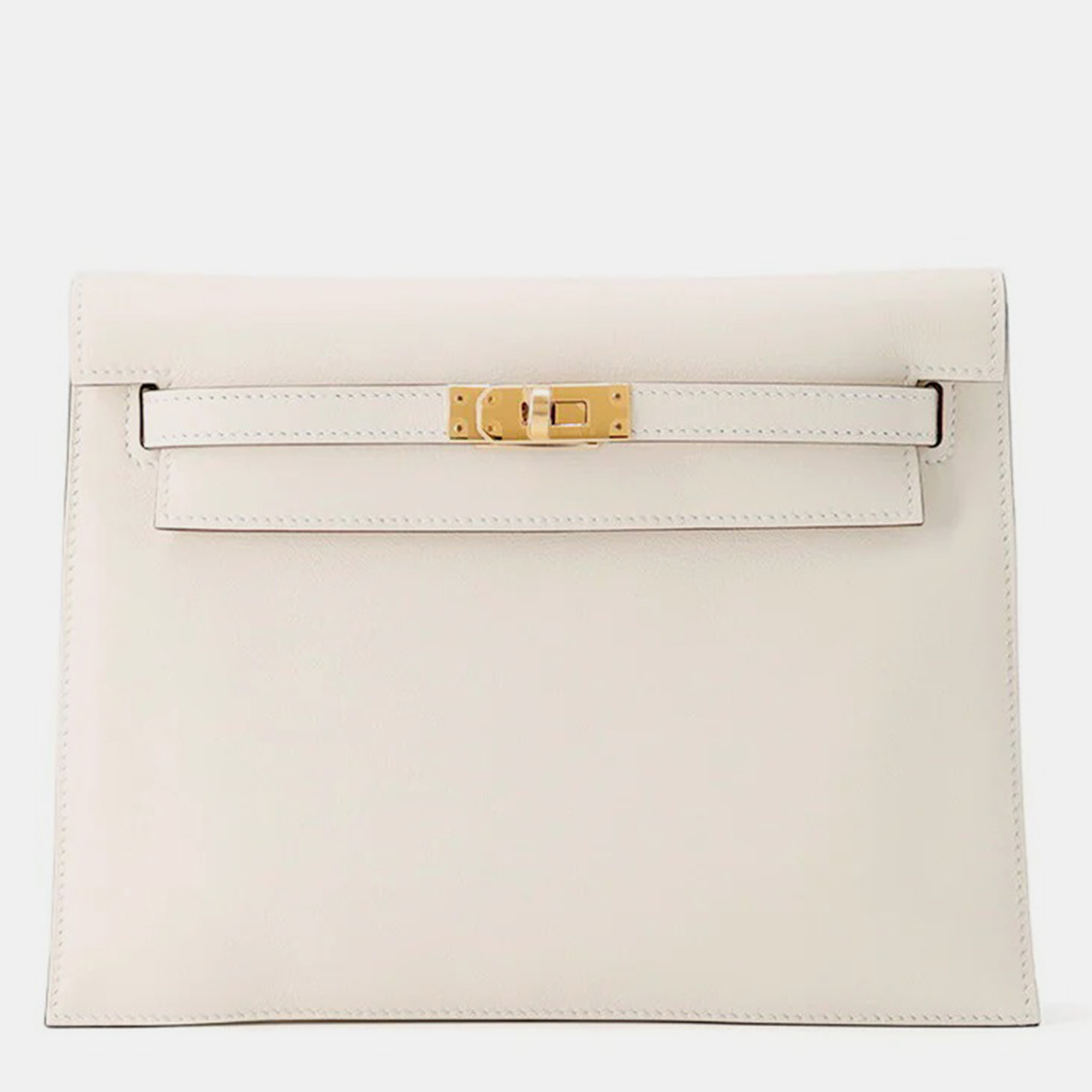 

Hermes Kelly Danse II Nata Swift Leather Shoulder Bag, Cream