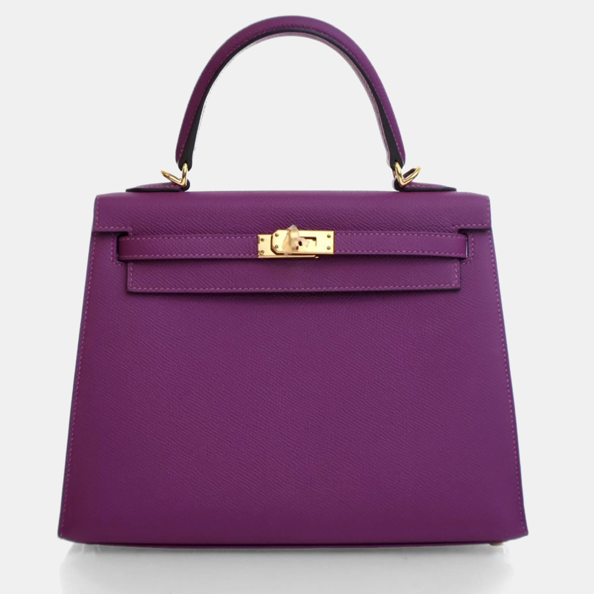 

Hermes Sellier Kelly 25 Anemone Epsom Handbag, Purple