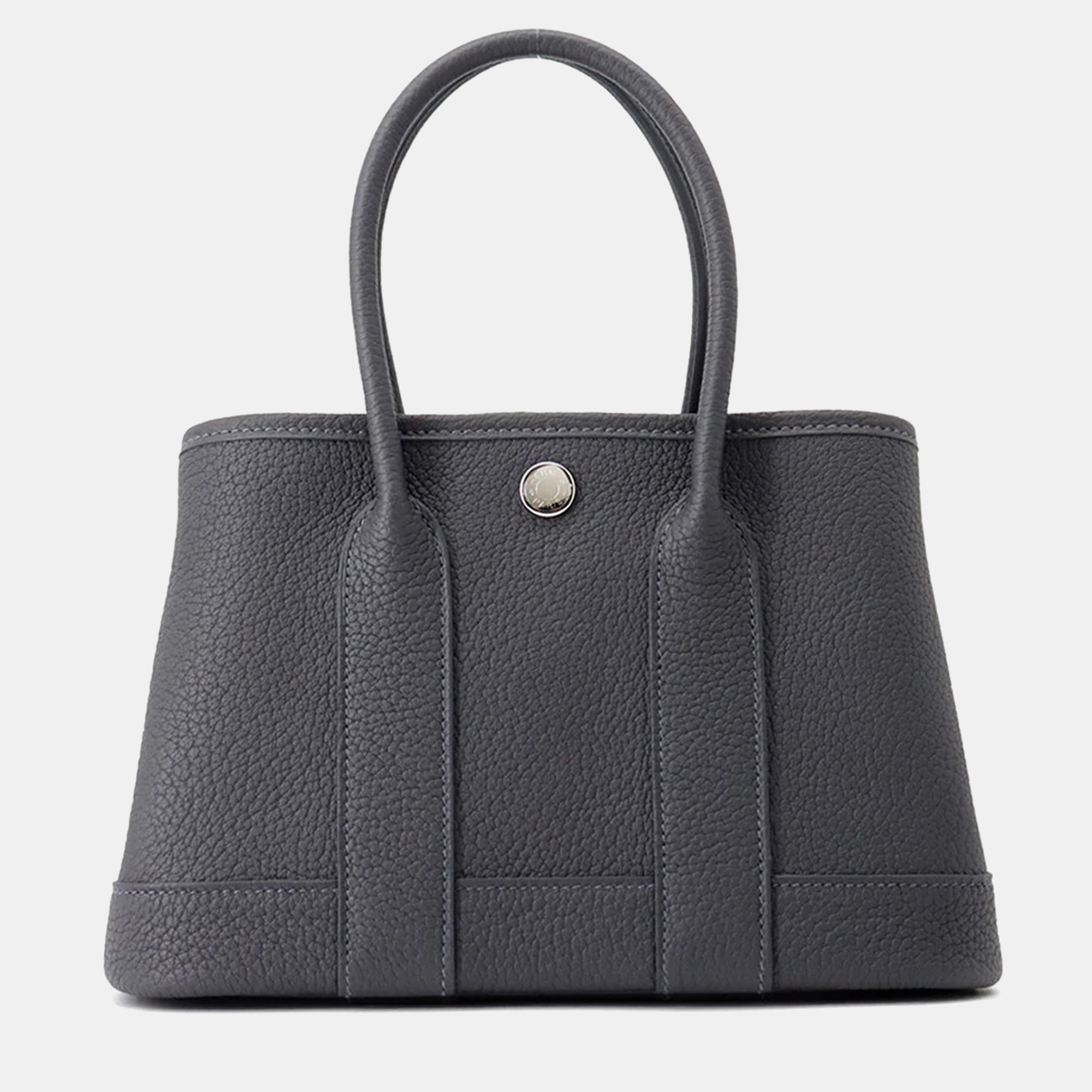 

Hermes Neo Garden 23 Ardoise Negonda Leather Tote Bag, Black