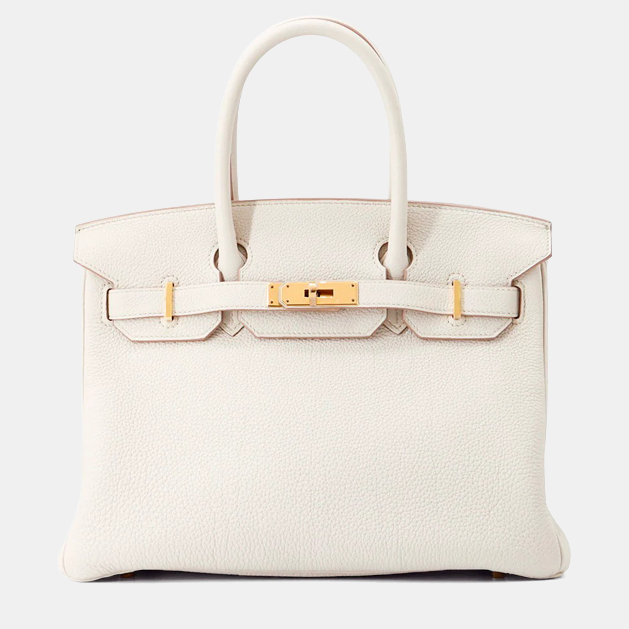 

Hermes Birkin 30 Beton Togo Leather Handbag, White