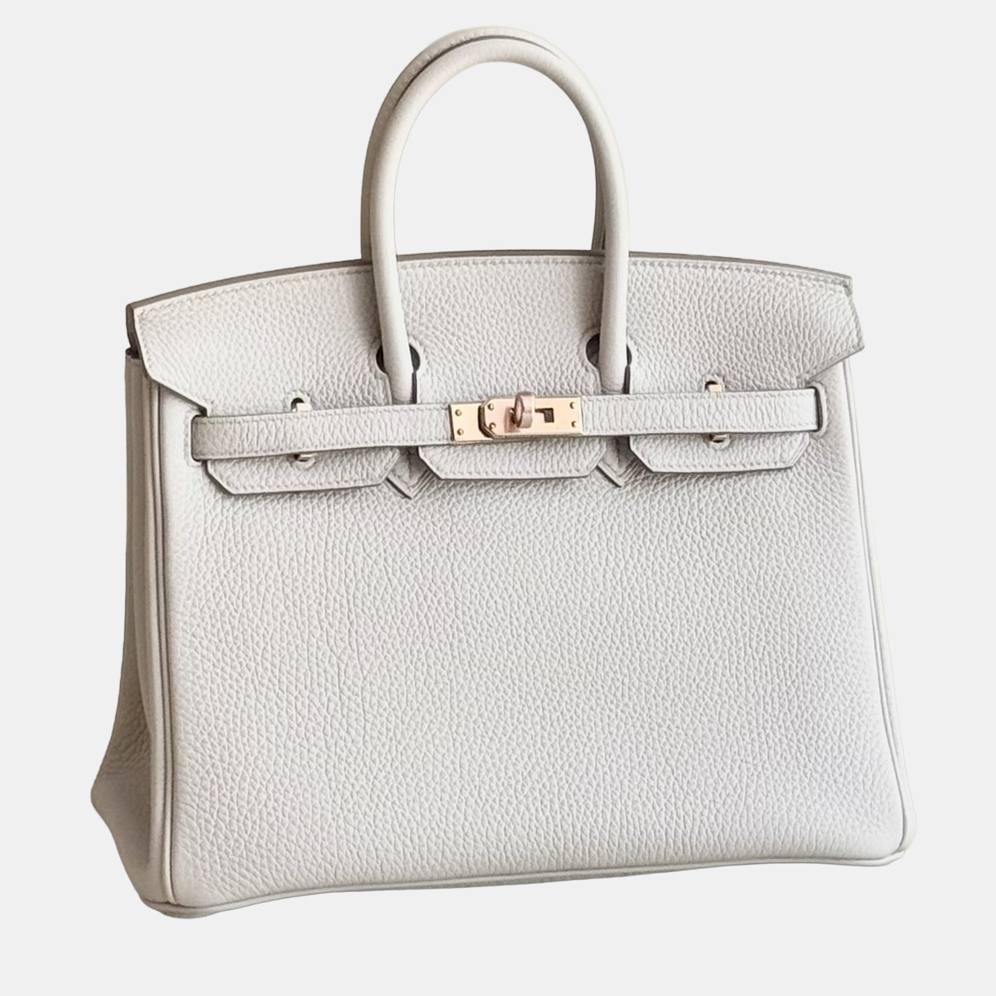 

Hermes Birkin 25 Togo Leather Handbag, White