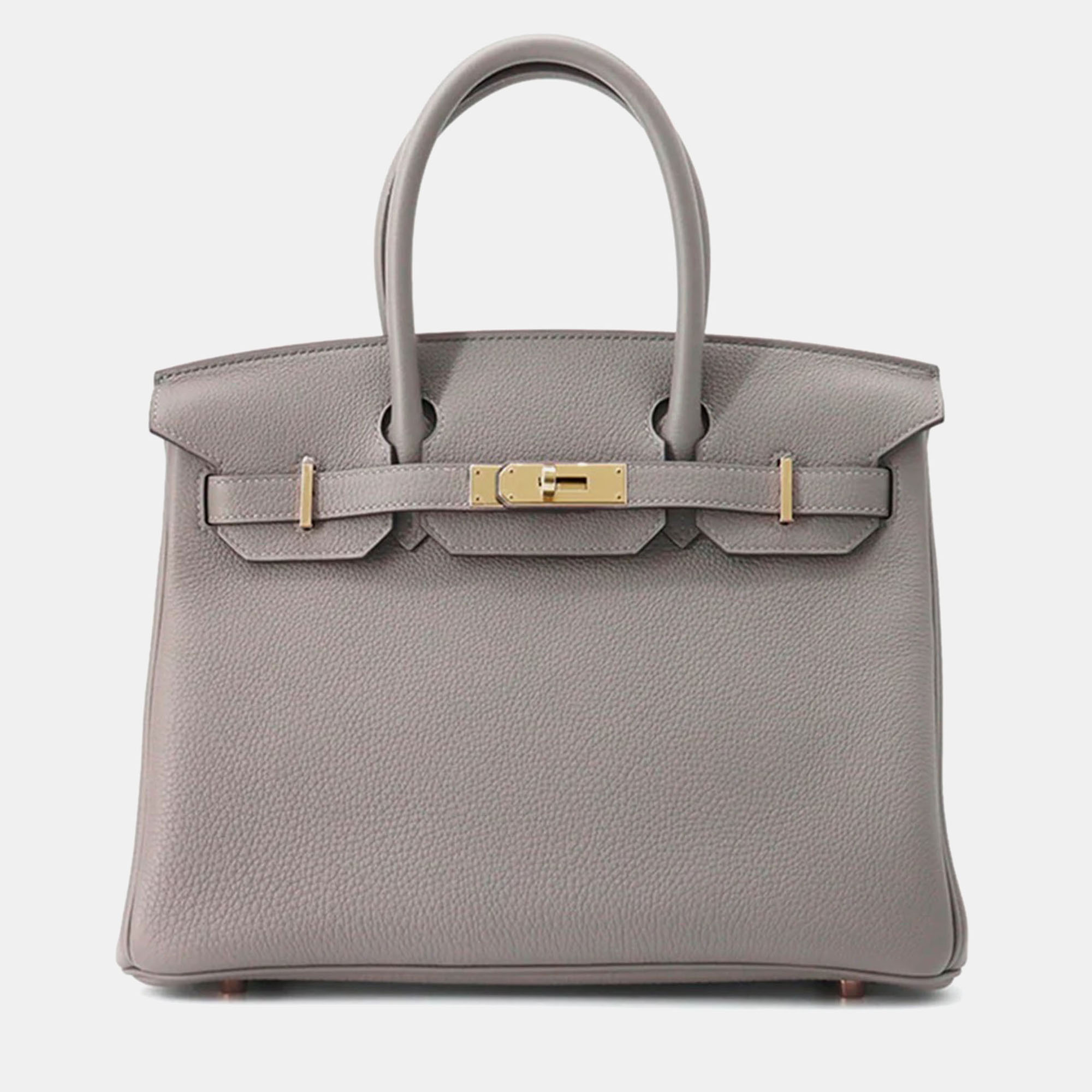 

Hermes Birkin 30 Gris Meyer Togo Leather Handbag, Grey