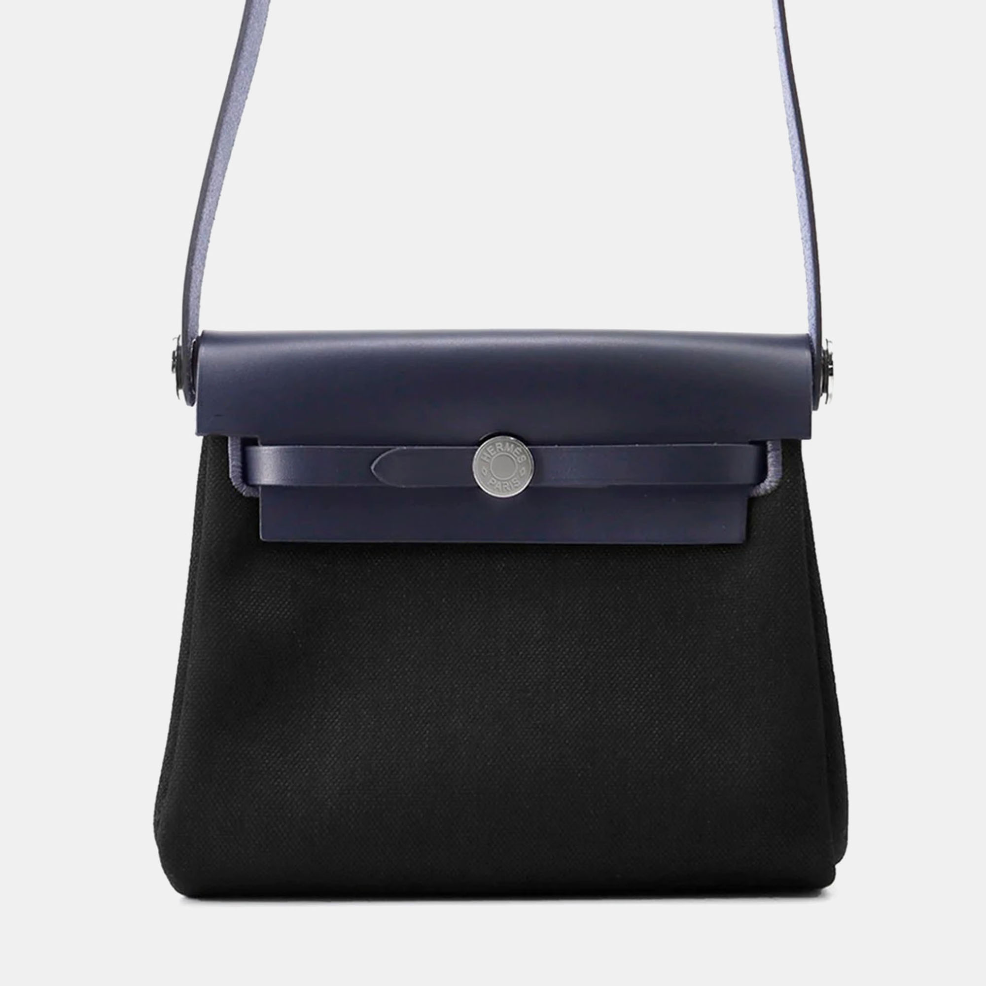 

Hermes Herbag Mini Zip Blue Indigo/Black Toile Military Vache Hunter Leather
