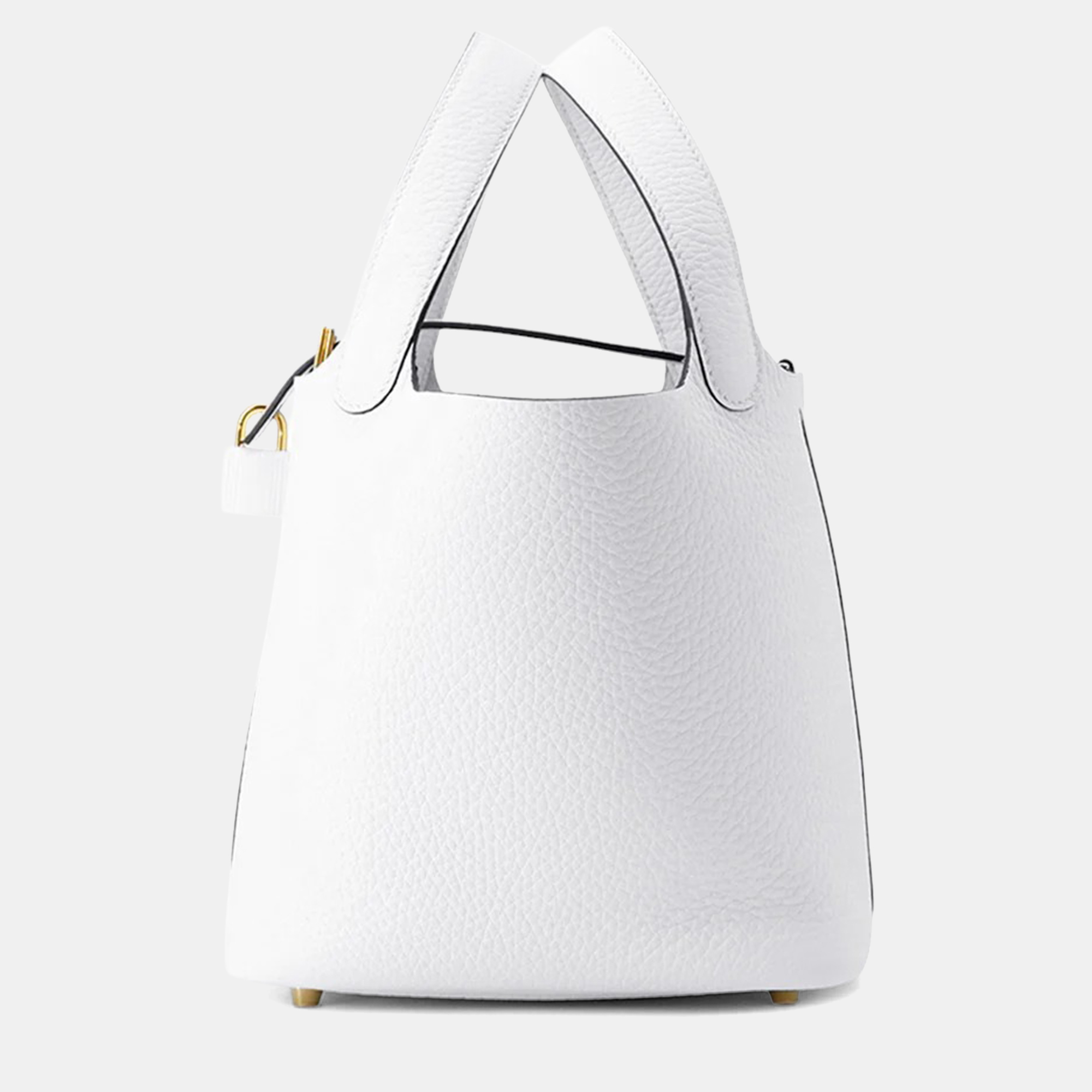 

Hermes Picotin Lock 18 New White Taurillon Clemence Bag