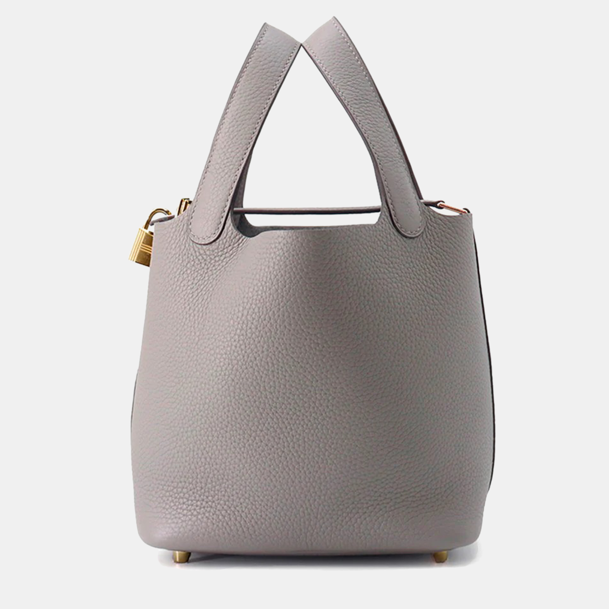 

Hermes Picotin Lock 18 Gris Meyer Taurillon Clemence Bag, Grey