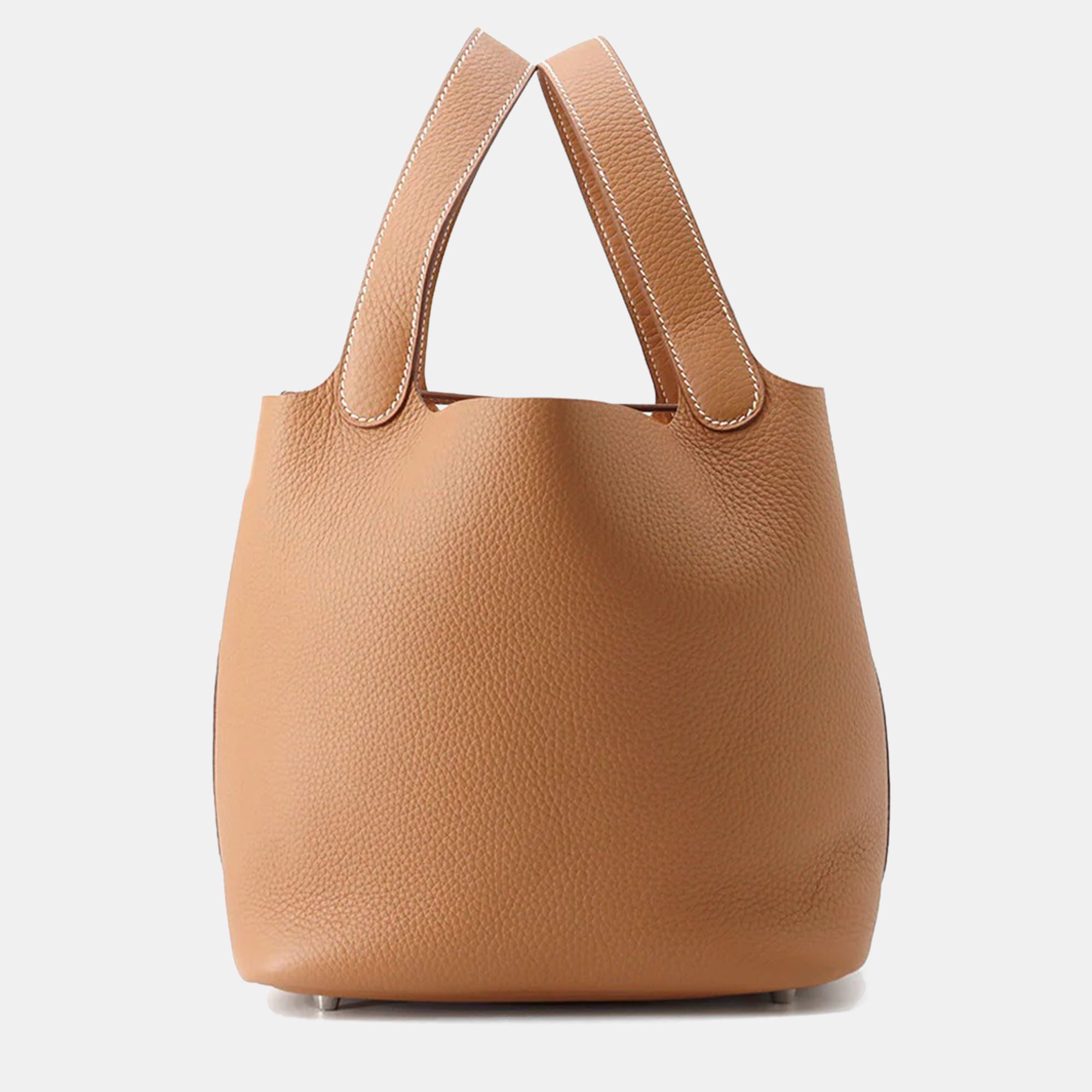 

Hermes Picotin Lock 22 Gold Taurillon Clemence Bag, Brown