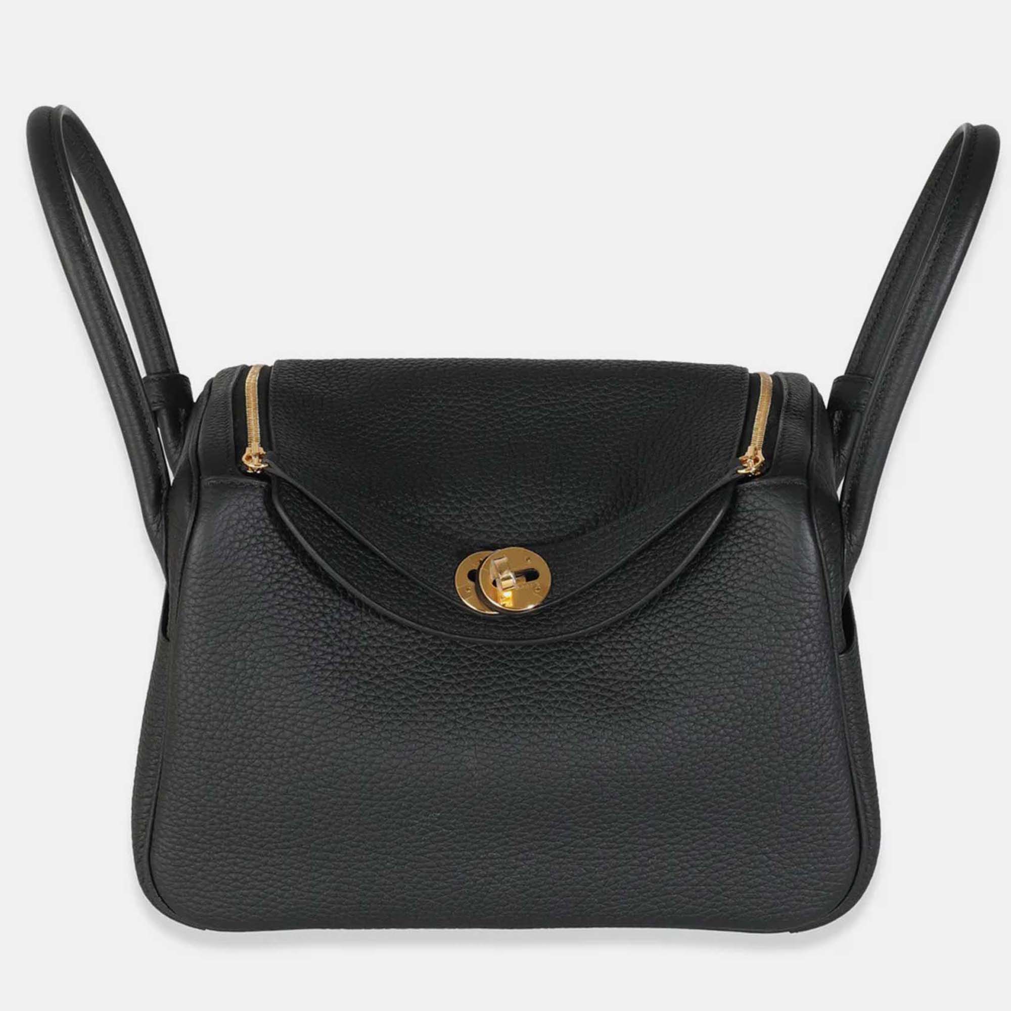 

Hermes Lindy 26 Black Clemence Bag