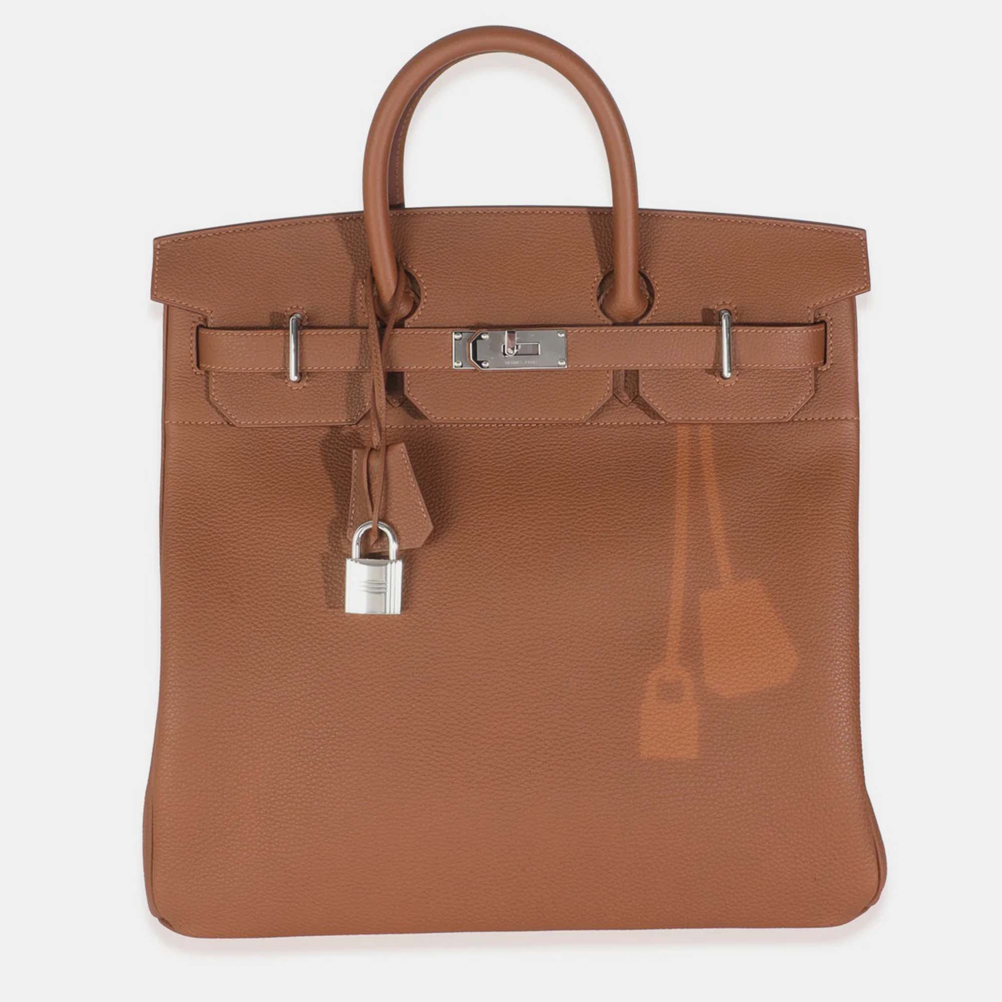 

Hermes Birkin 40 Gold Togo Coup De Soleil HAC Bag, Brown