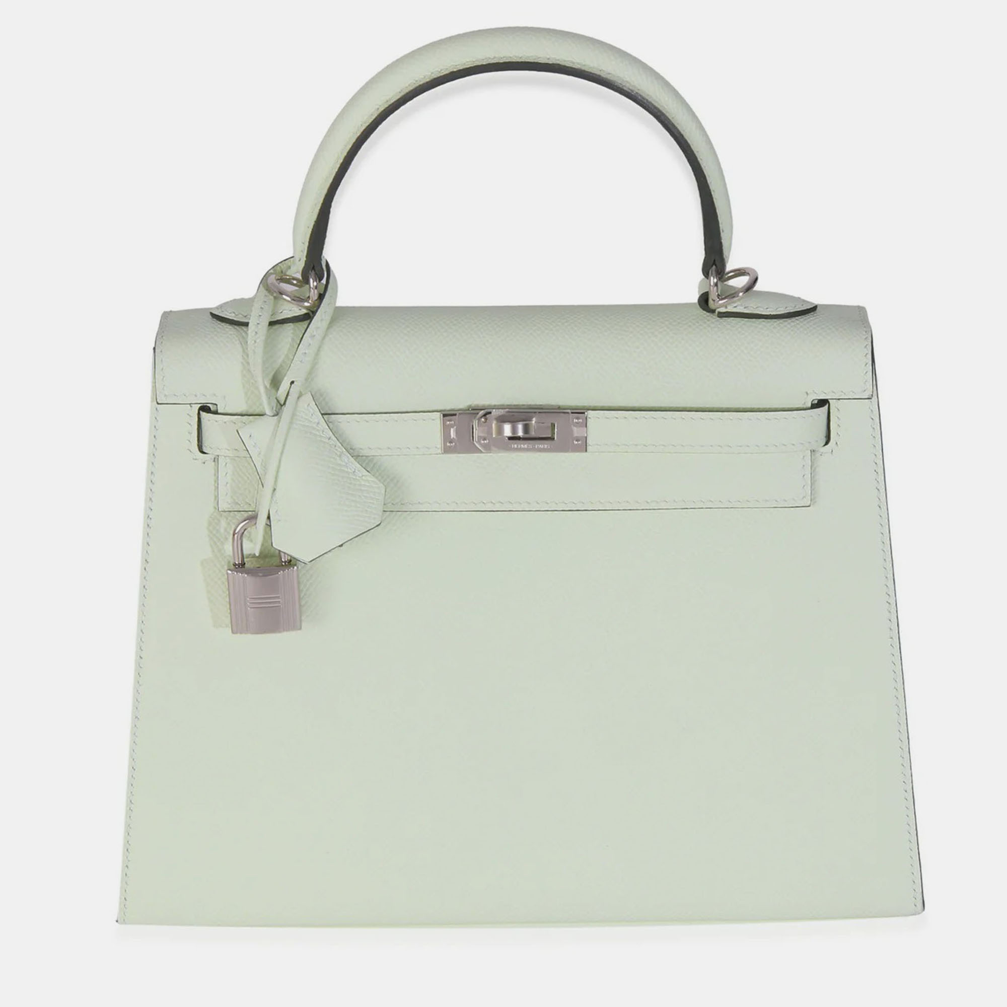 

Hermes Sellier Kelly 25 Vert Fizz Epsom Bag, Green