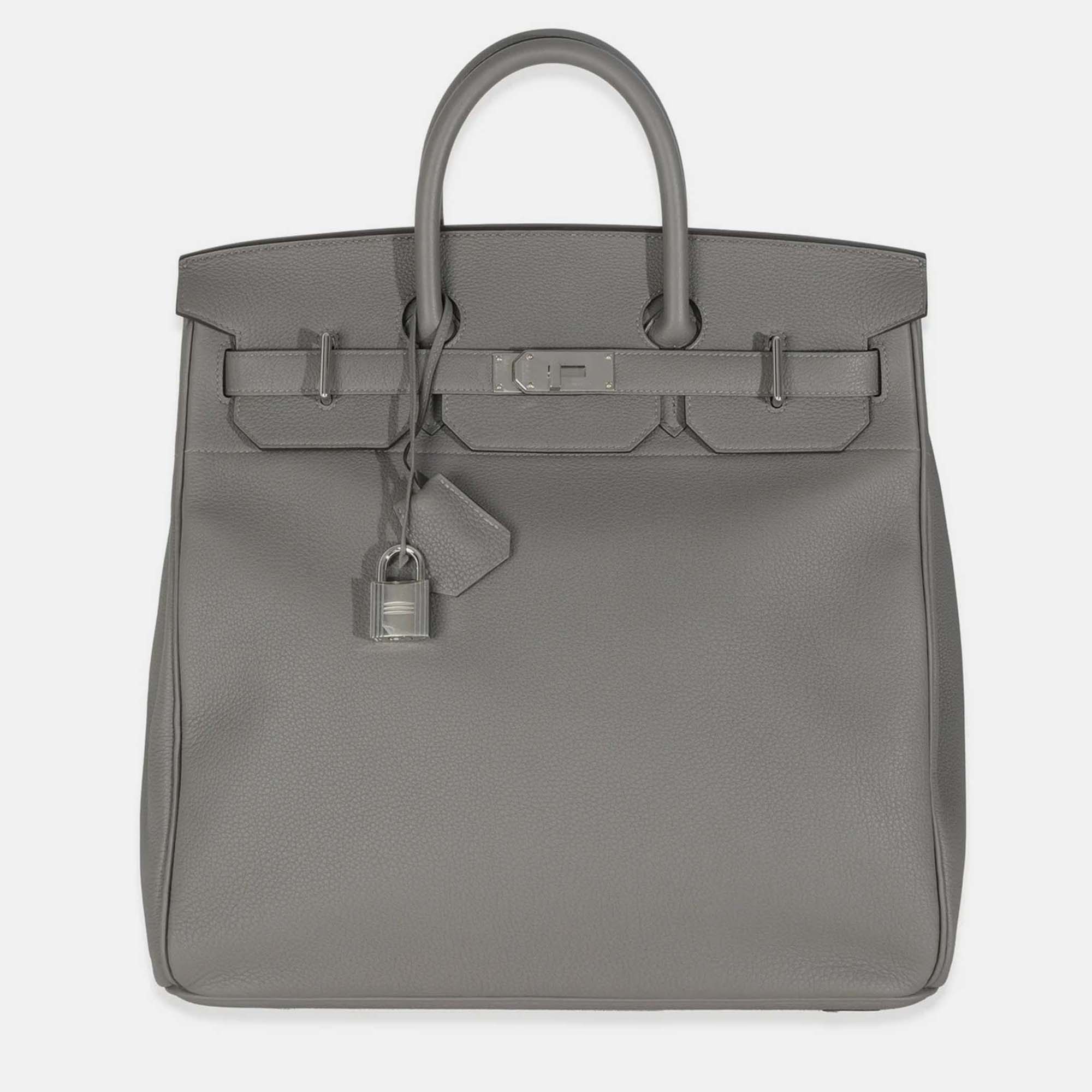 

Hermes Birkin HAC 40 Gris Meyer Togo Bag, Grey