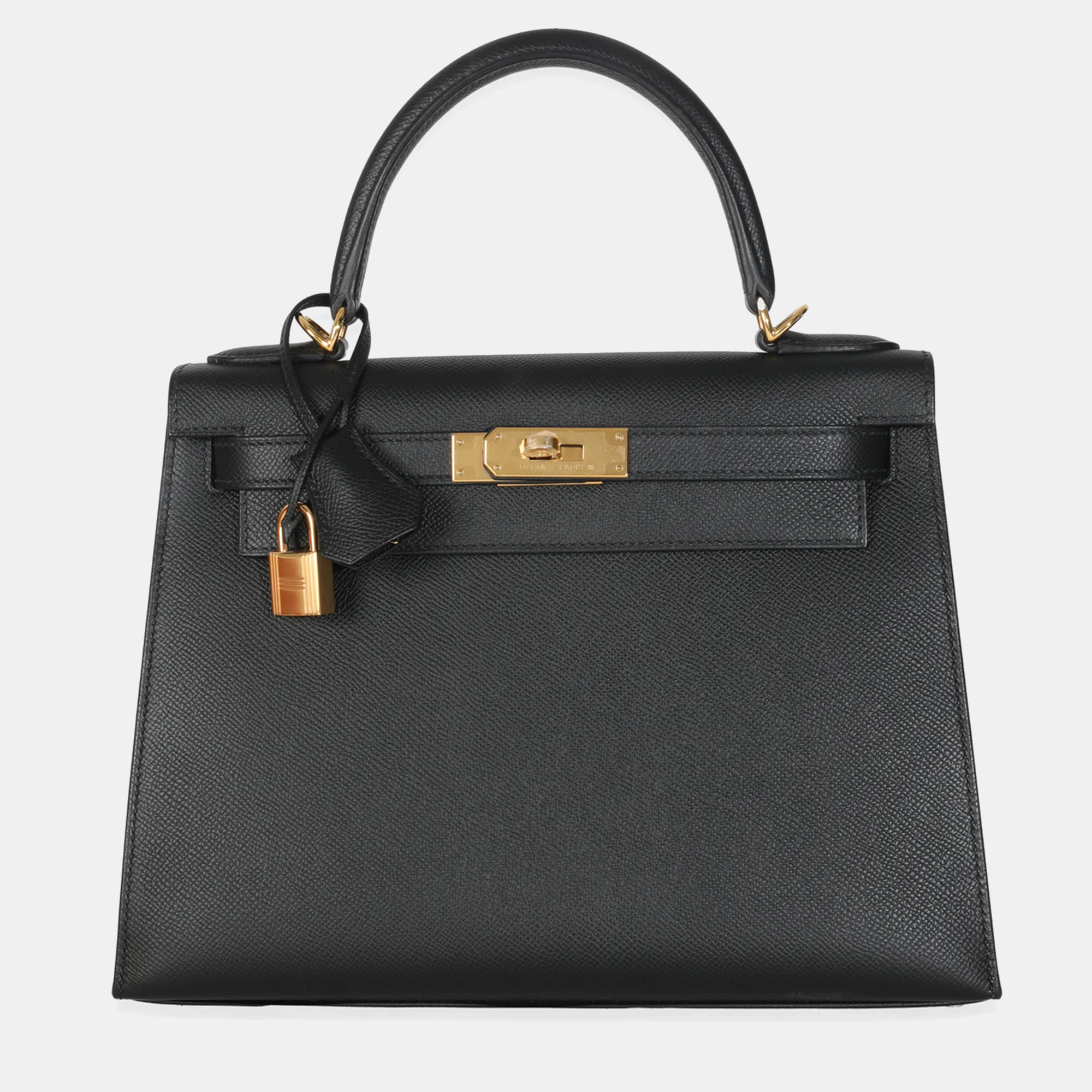 

Hermes Sellier Kelly 28 Black Epsom Bag