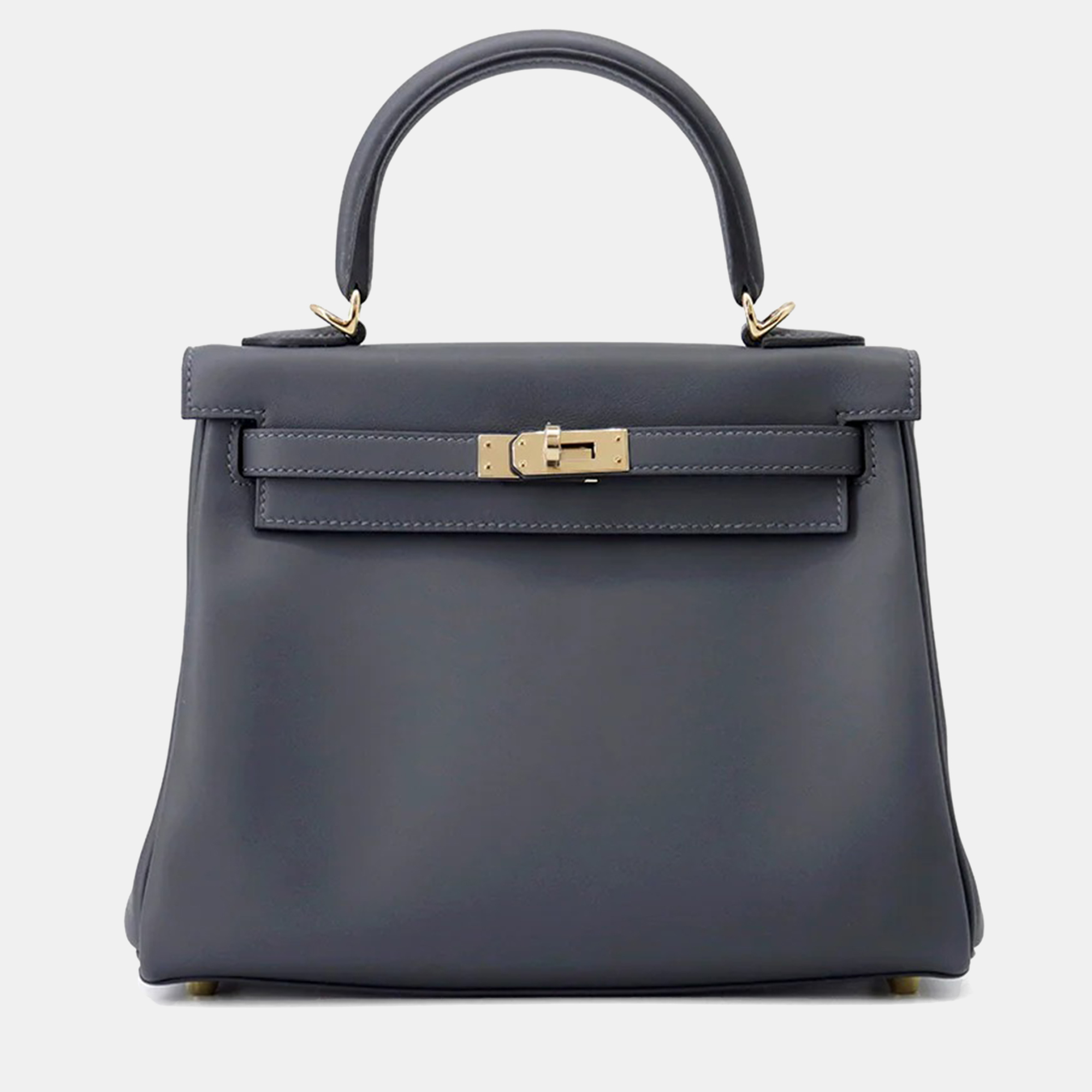 

Hermes Kelly Retourne Sewing Verso Grimist/Black Swift Leather Size