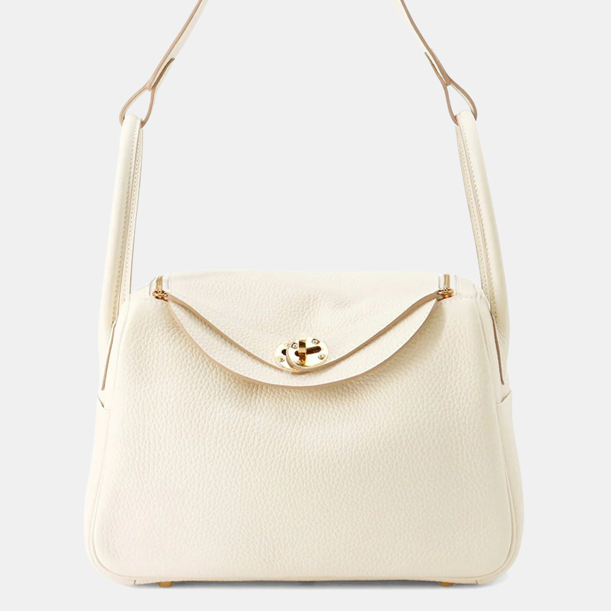 

Hermes Lindy Craie Taurillon Clemence Size, Cream