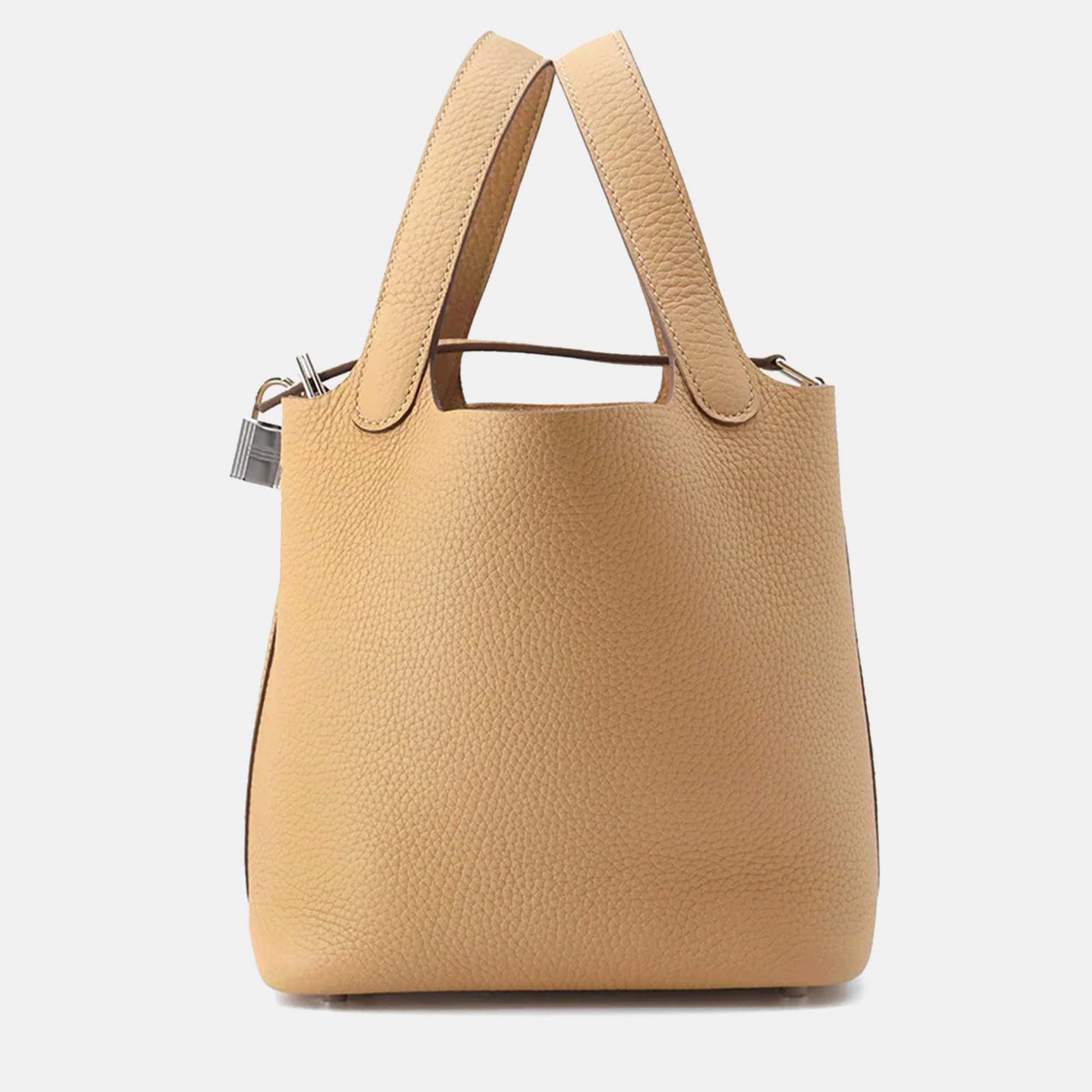 

Hermes Picotin Lock 18 Biscuit Taurillon Clemence Bag, Brown
