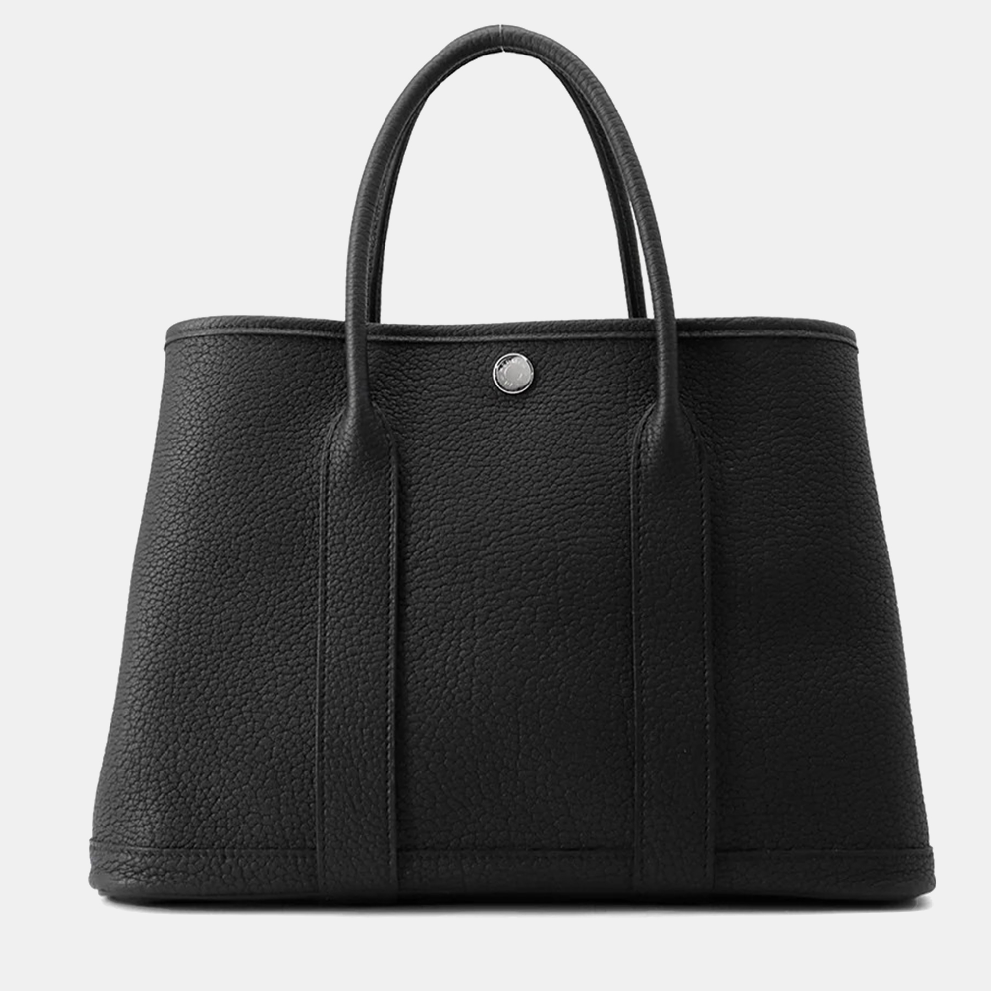 Pre-owned Hermes Garden Party Size Tpm Black Negonda Leather Bag