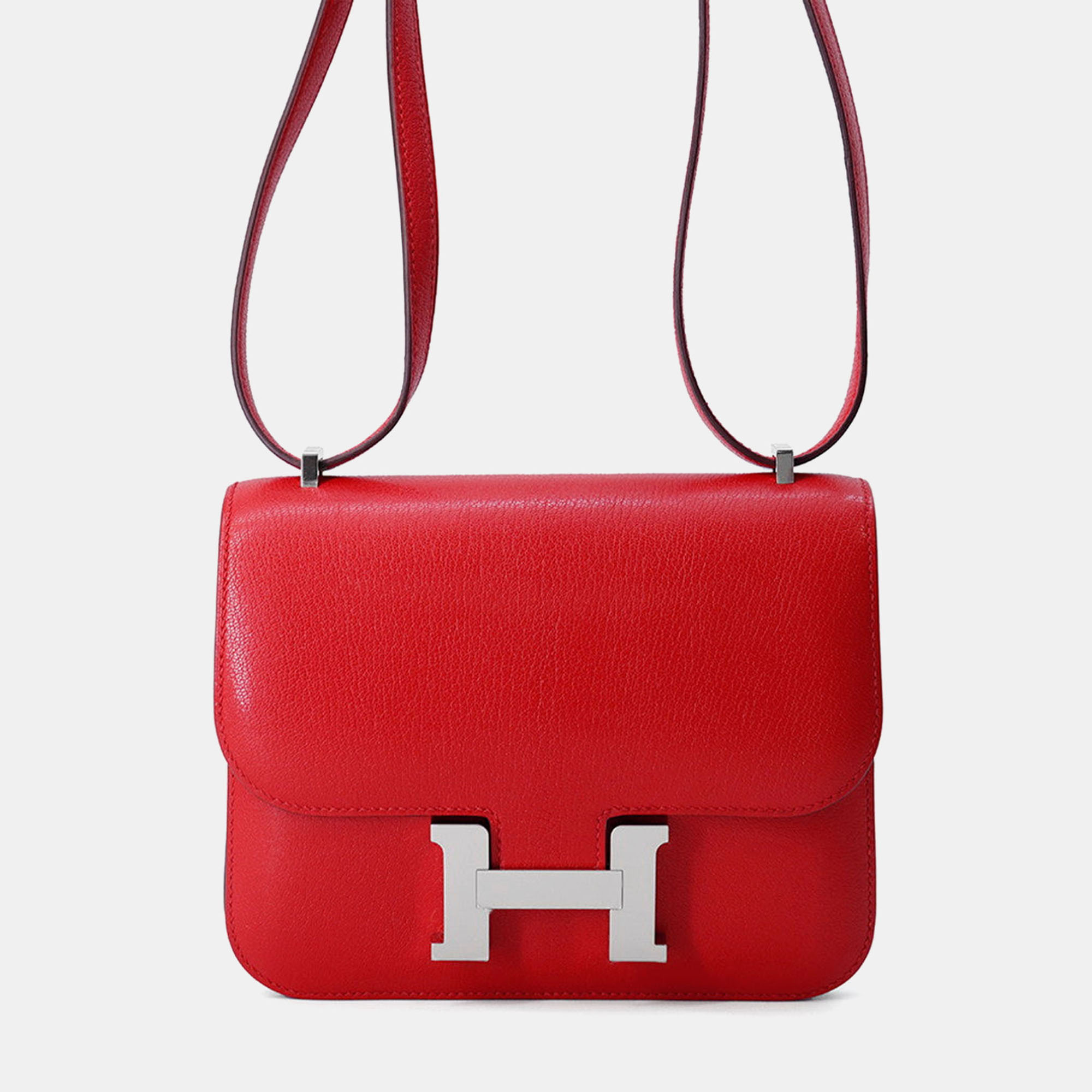 

Hermes Constance3 Miroir Rouge Ladue Chevre Myzore Goatskin Mini, Red