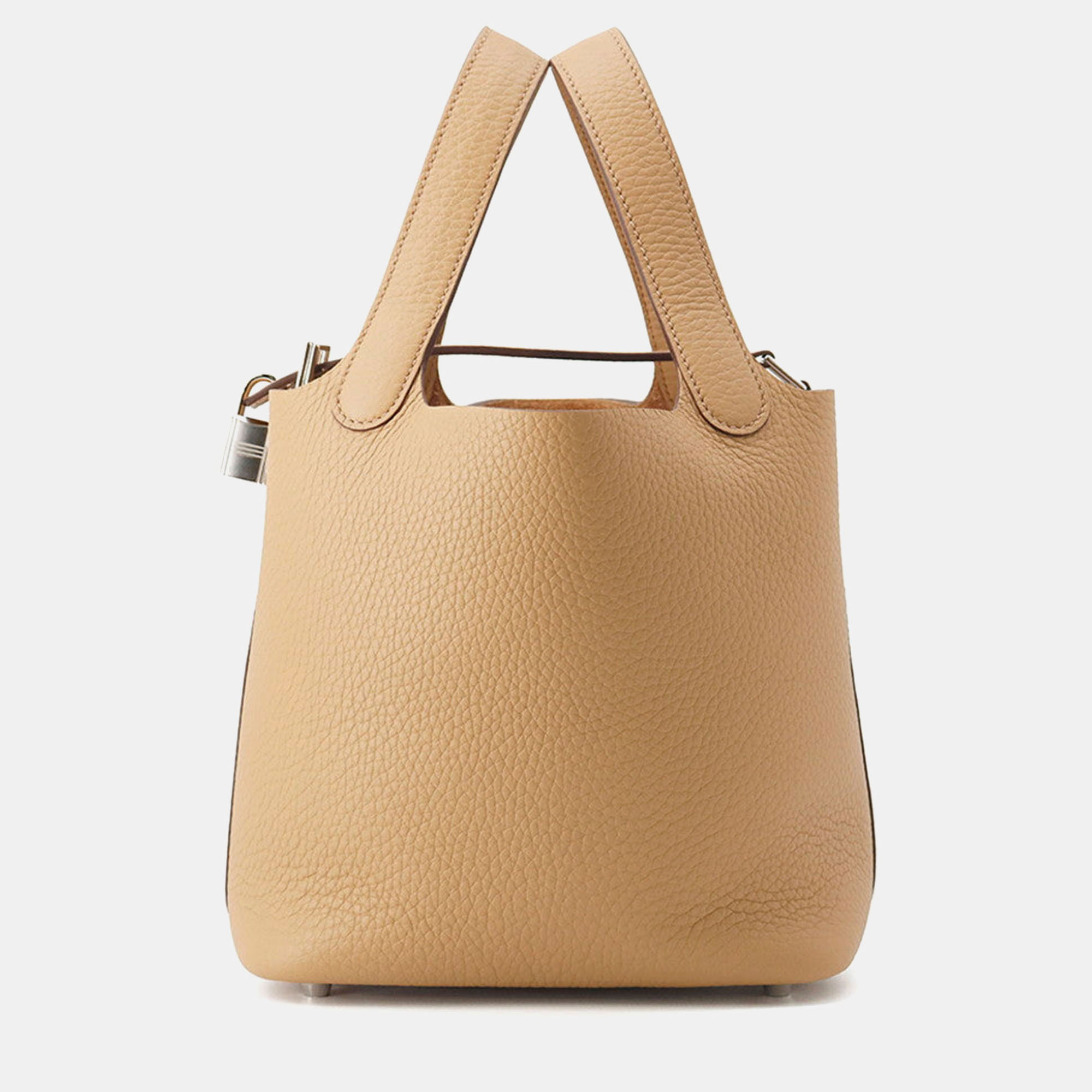 

Hermes Picotin Lock Biscuit Taurillon Clemence PM, Brown