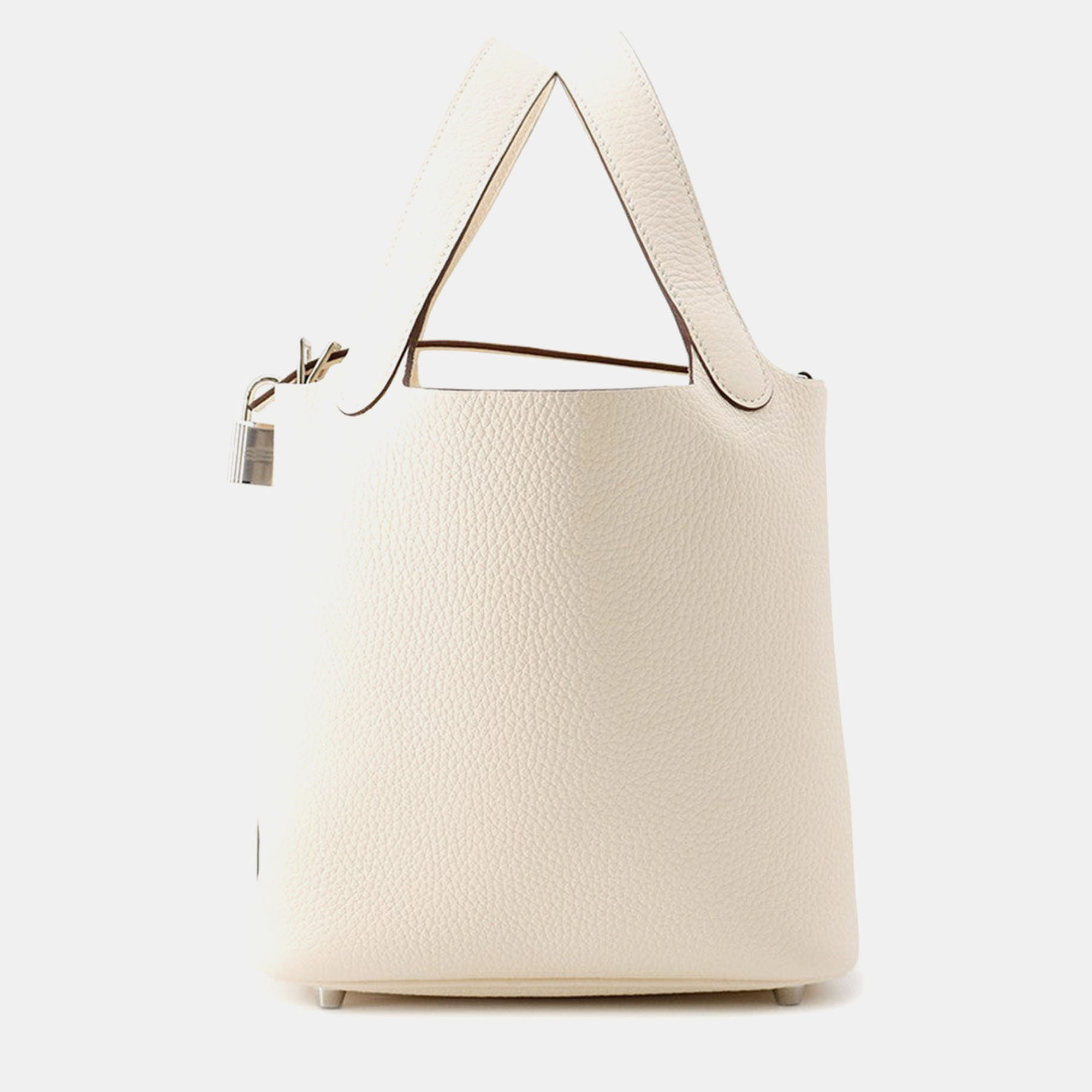 

Hermes Picotin Lock Nata Taurillon Clemence PM, White