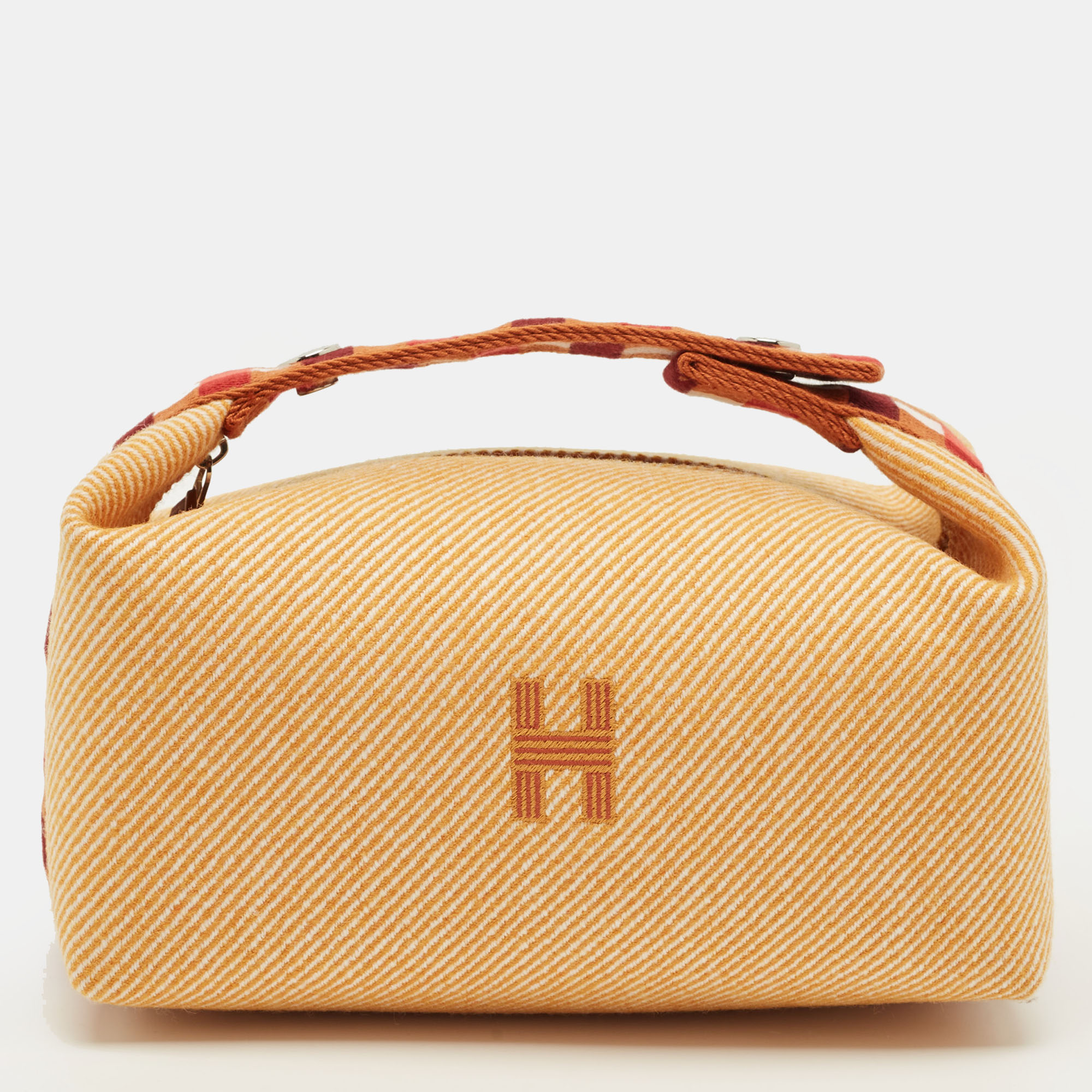 

Hermes Bride-a-Brac Carre Small Fauve Canvas Case, Brown