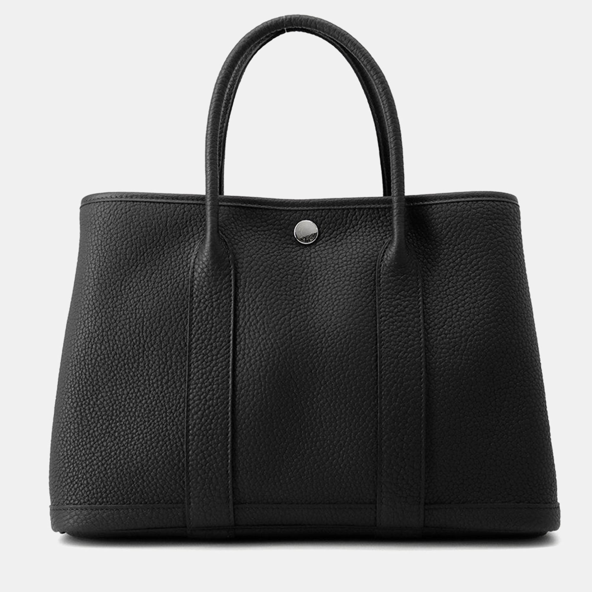

Hermes Garden Party Black Negonda Leather TPM