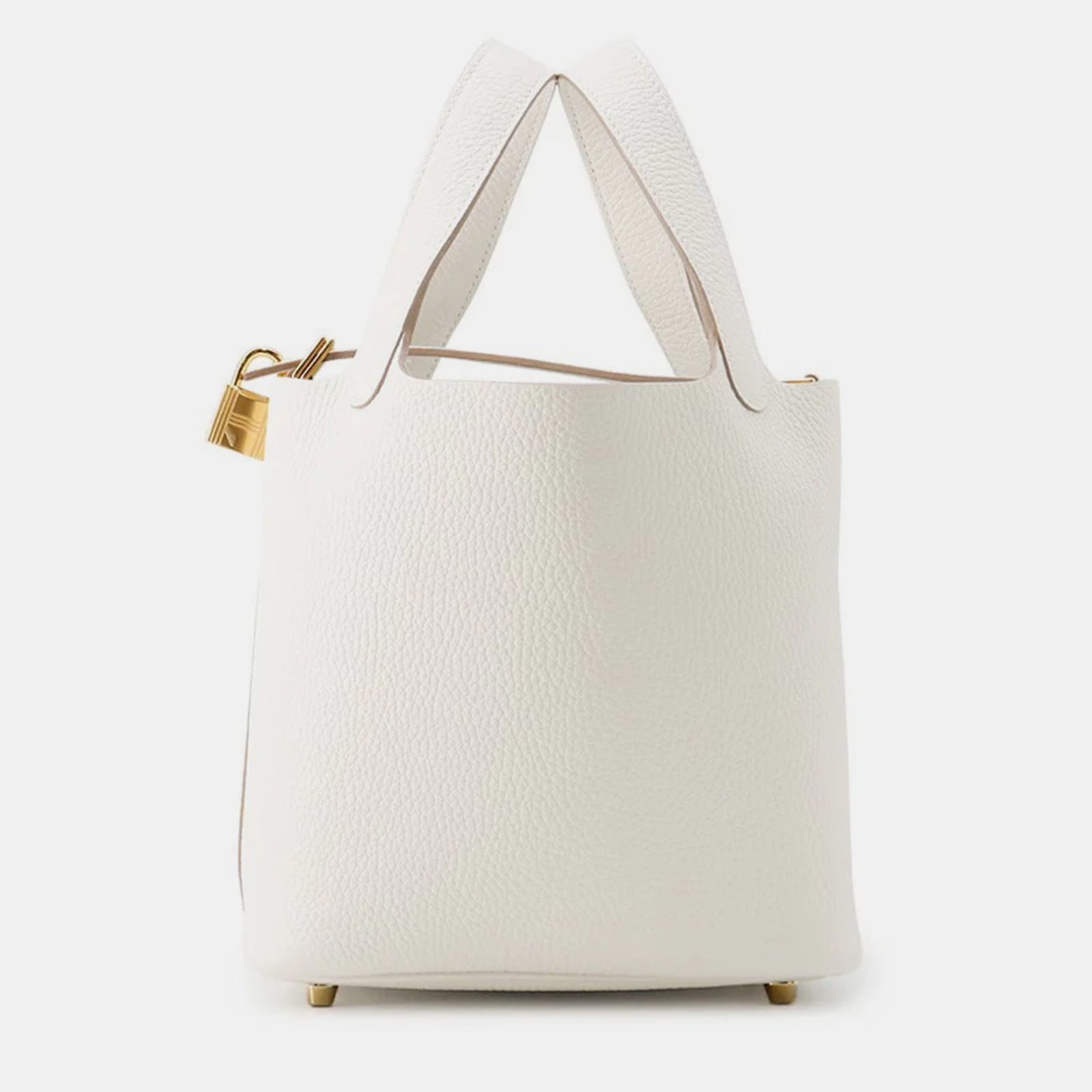 

Hermes Picotin Lock Grease Pail Taurillon Clemence PM, White