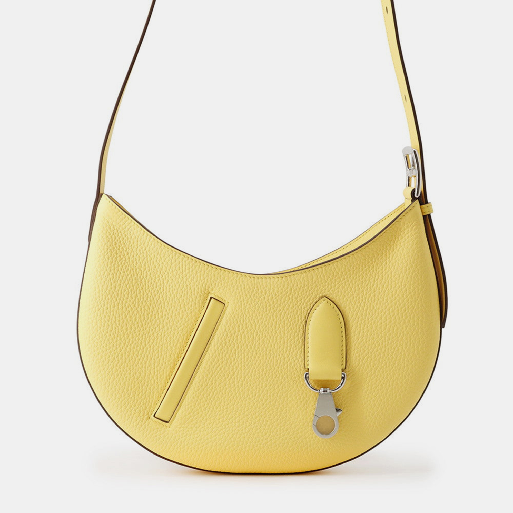 

Hermes Petit Arson Jaunemango Taurillon Clemence Swift Leather, Yellow