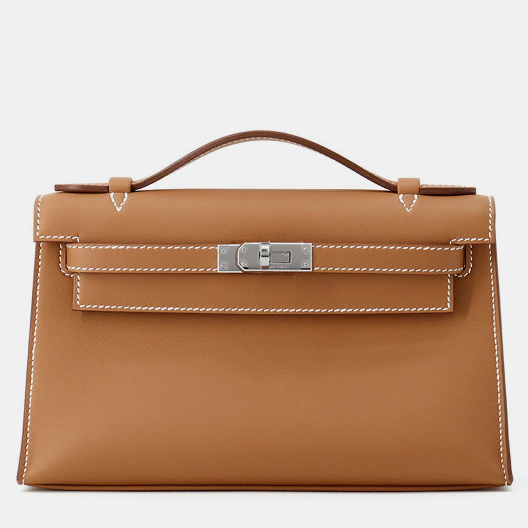 

Hermes Pochette kelly Gold Swift Leather