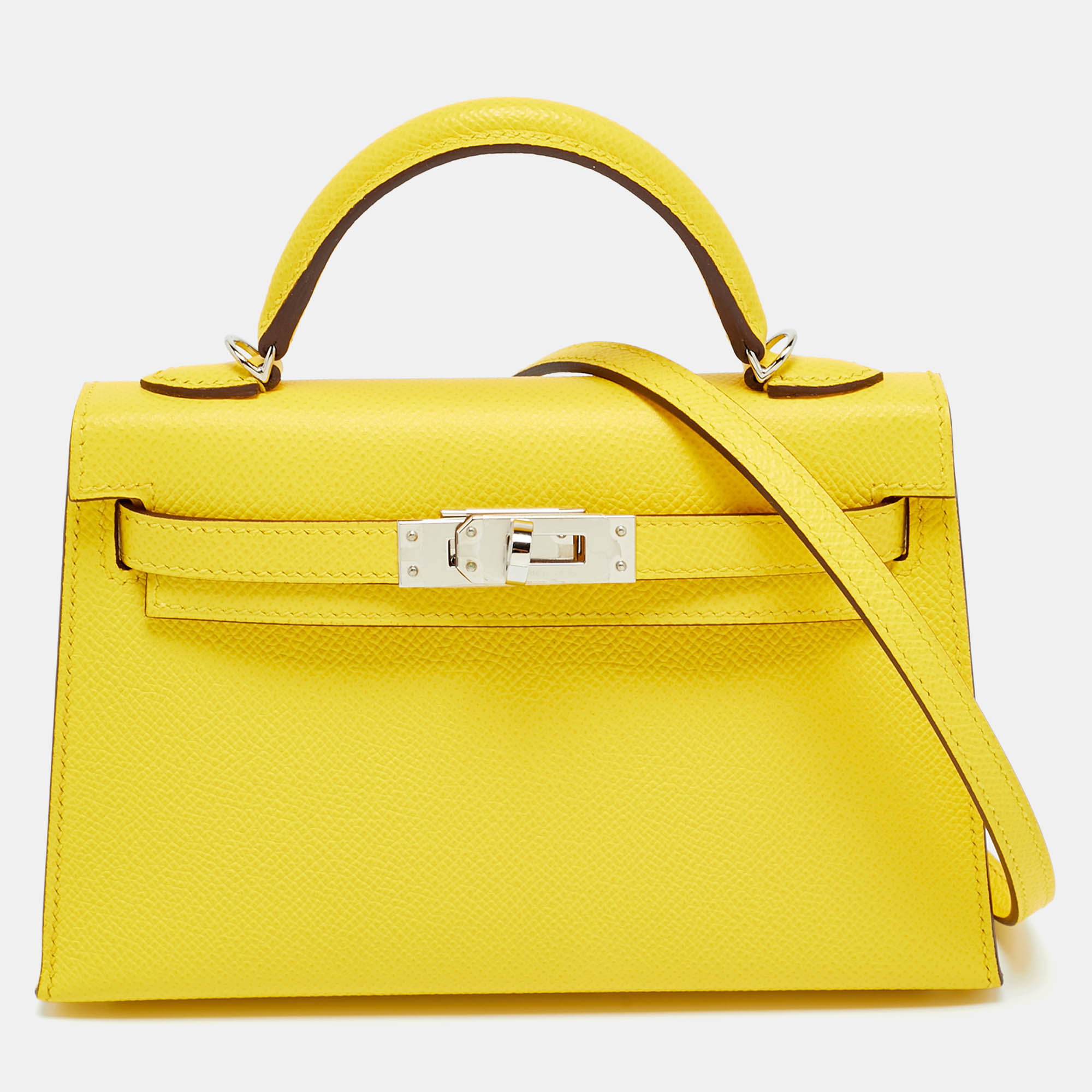 

Hermès Kelly II Sellier 20 Palladium Finish Jaune de Naples Leather Bag, Yellow
