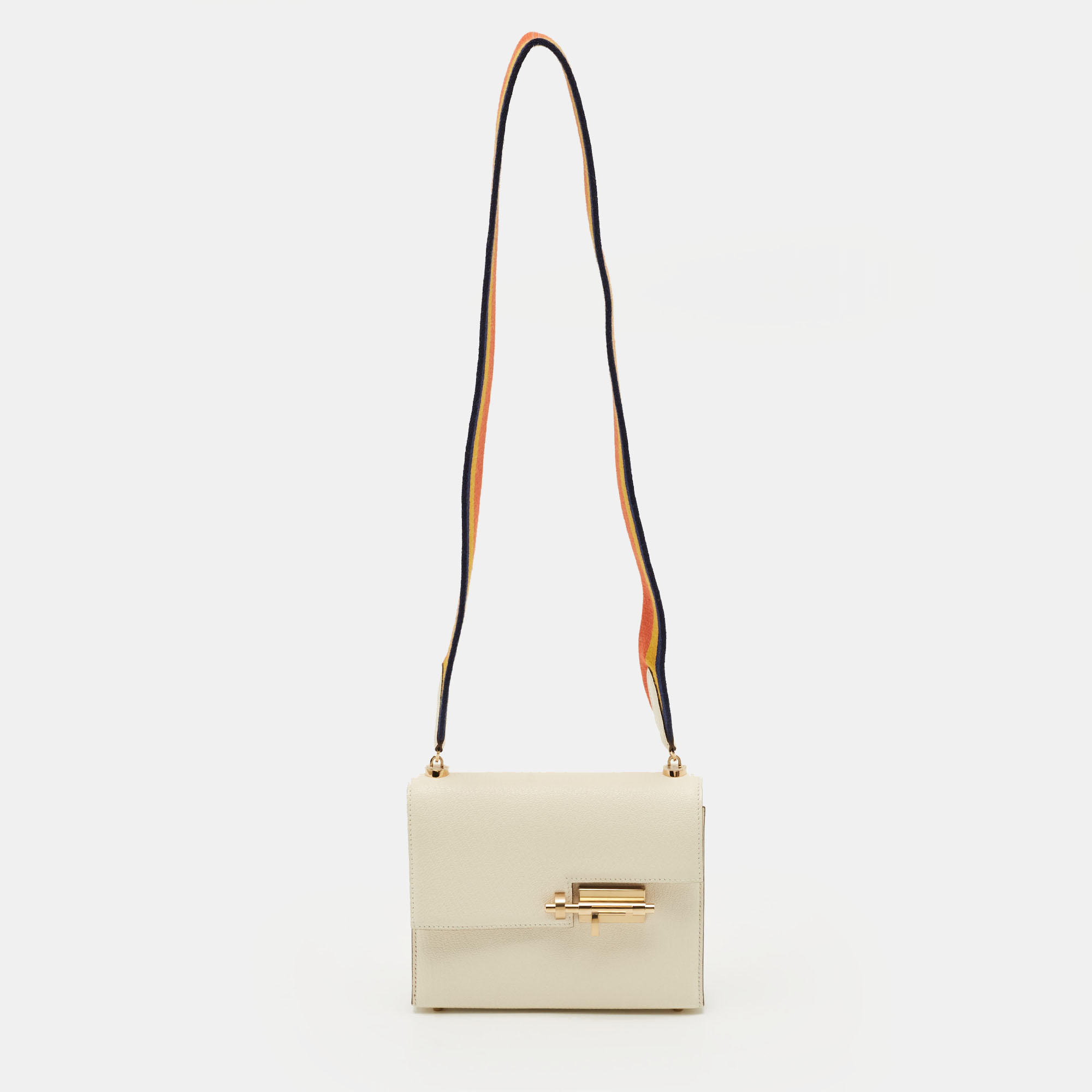 

Hermes Verrou Chaine Mini Nata Mysore Leather Bag, White