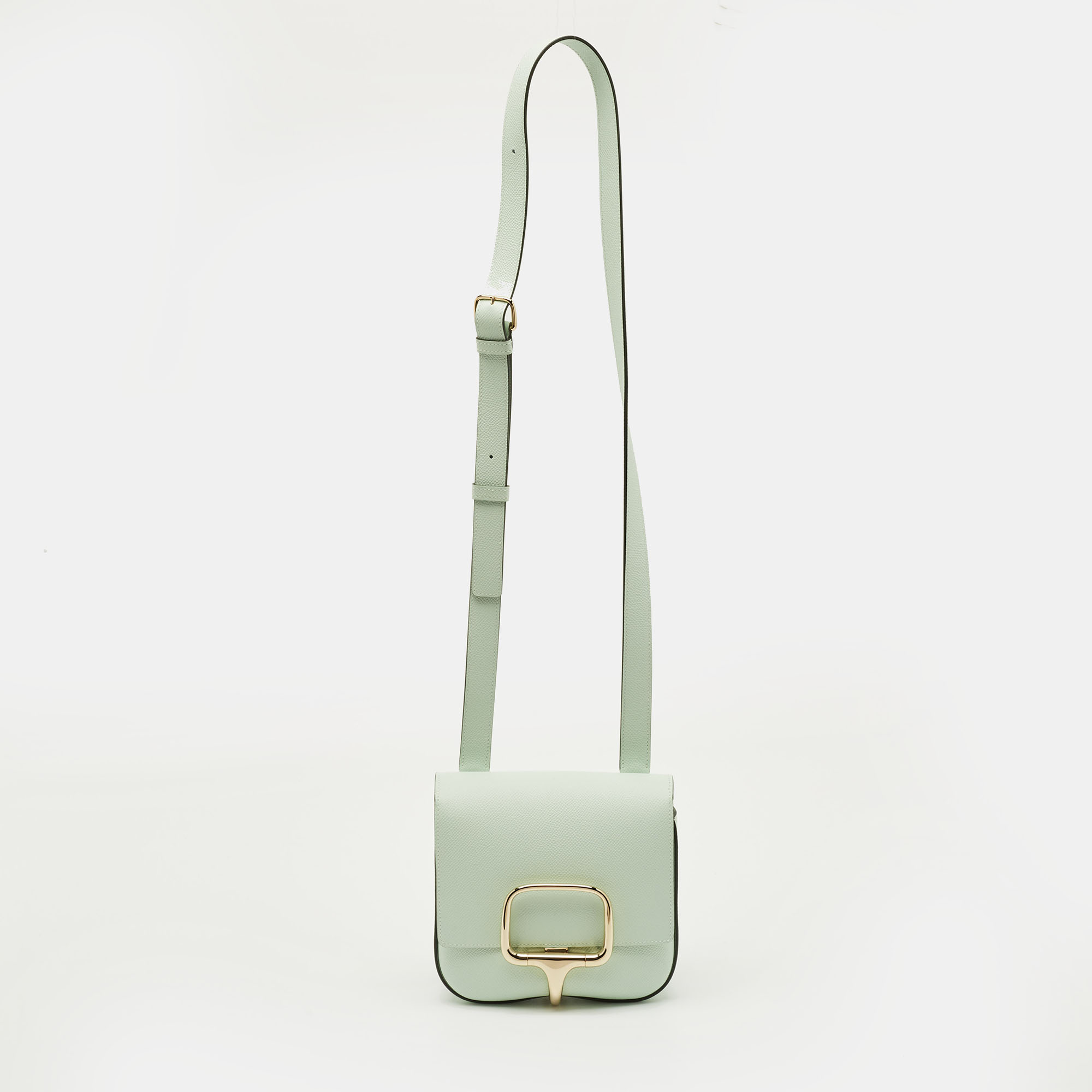 

Hermes Della Cavalleria Mini Vert Peppermint Epsom Leather Crossbody Bag, Green