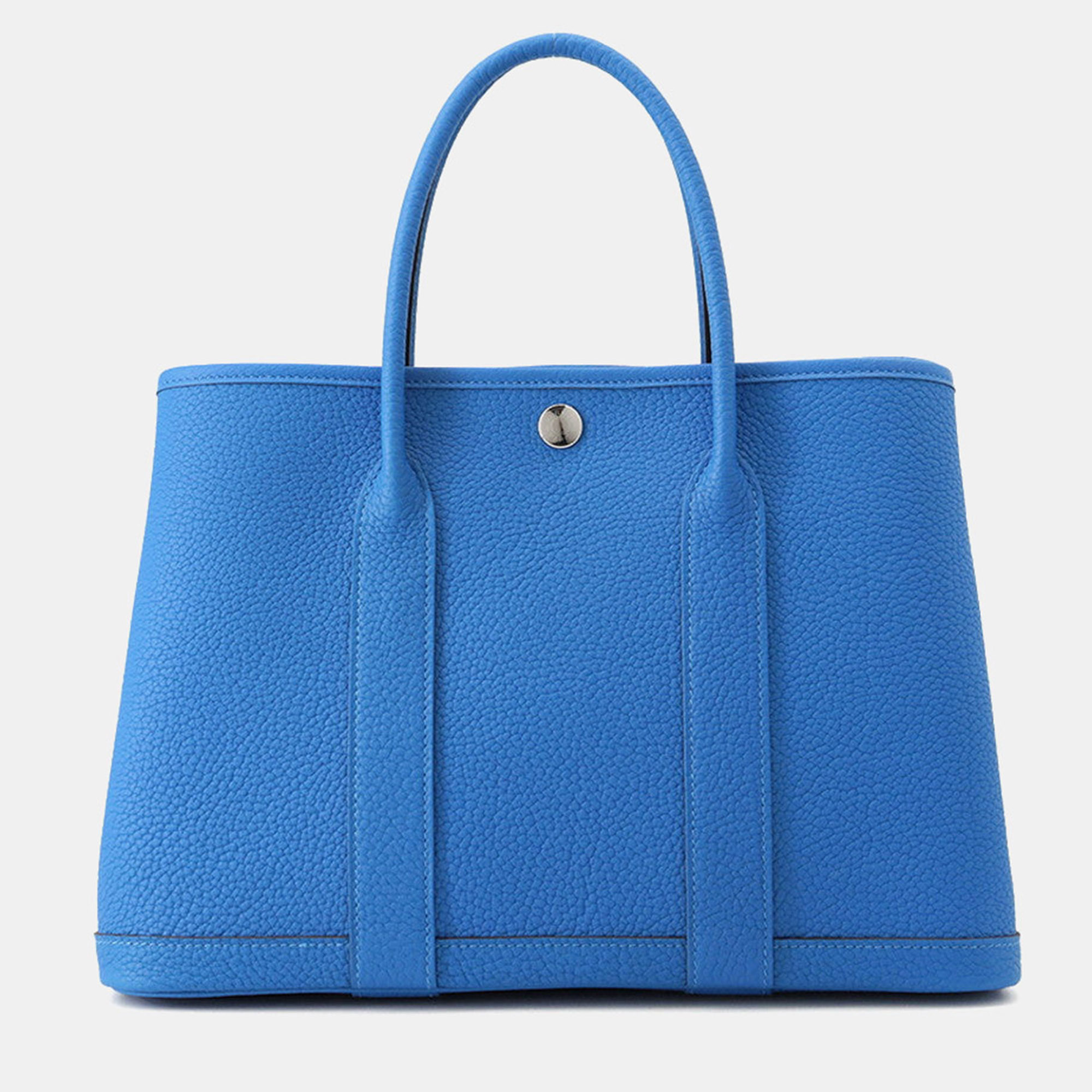

Hermes Garden Party New Blue Hydra Negonda Leather Size Tpm